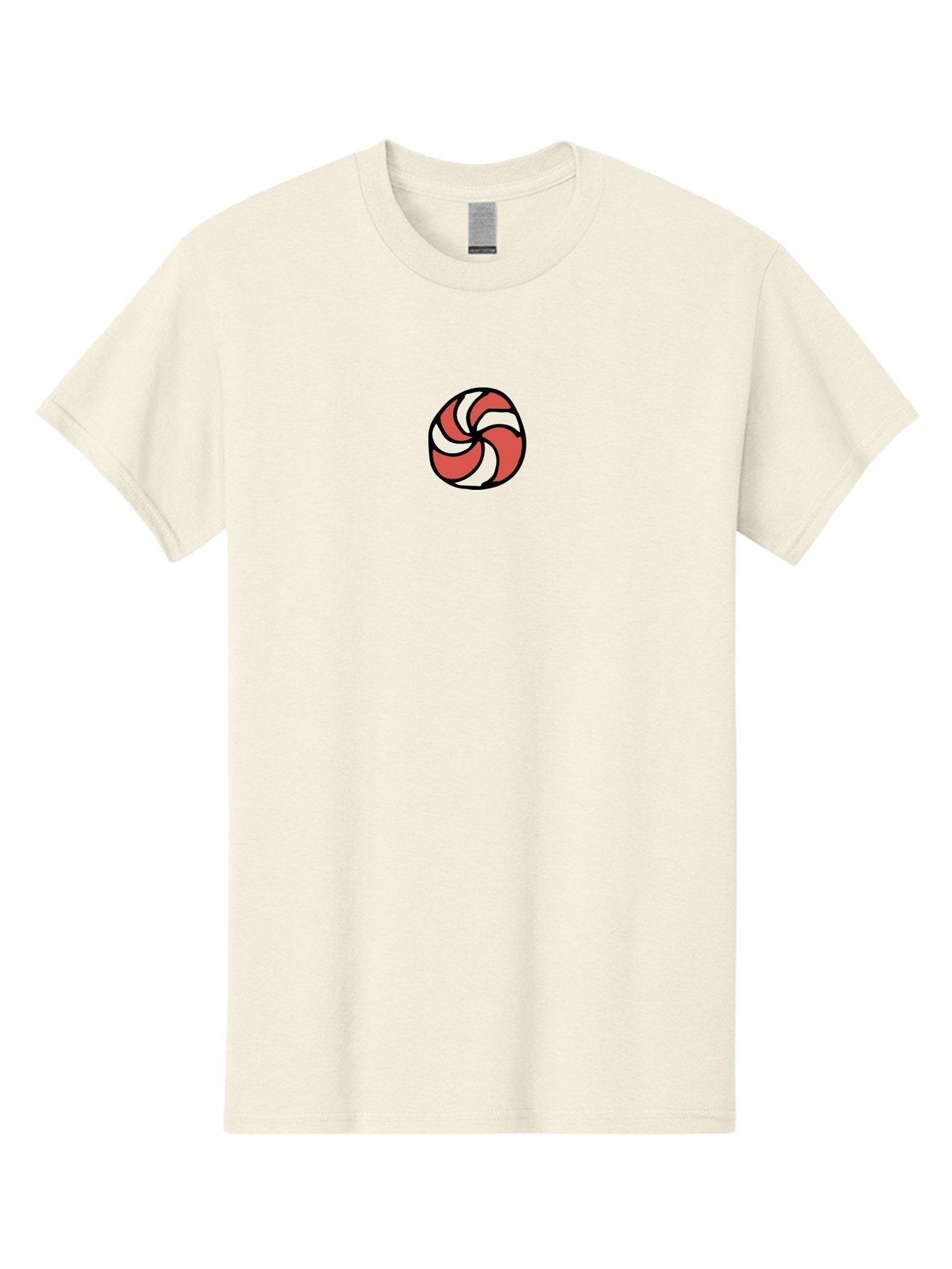 Peppermint-Candy Men'S Graphic Tee, 100% Cotton, Comfortable Casual Summer Wear, Machine Washable, Peppermint Candy, Swirly Design, Red And White, Sweet Treat, Cartoon Style, Candy Illustration, Colorful Graphic Aab034 8