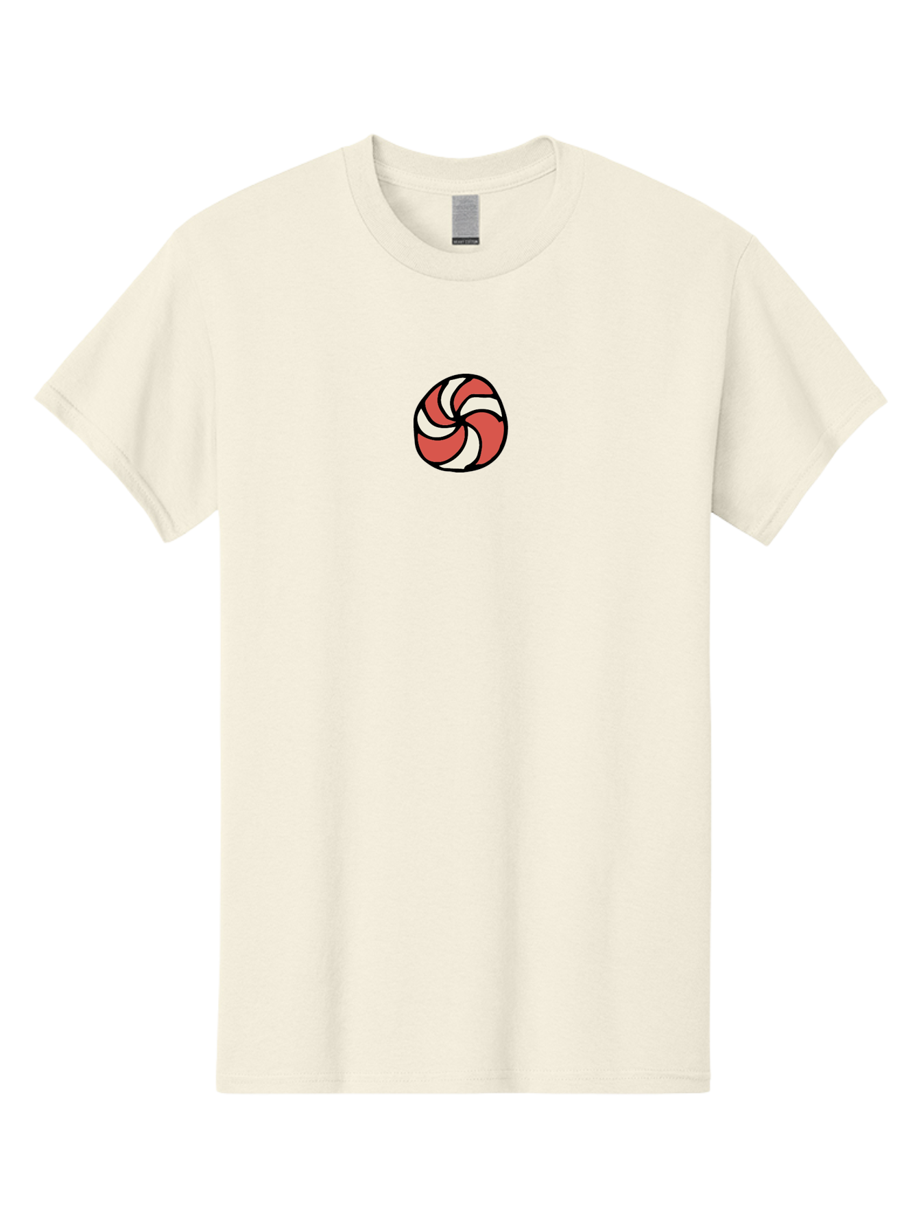 Peppermint-Candy Men'S Graphic Tee, 100% Cotton, Comfortable Casual Summer Wear, Machine Washable, Peppermint Candy, Swirly Design, Red And White, Sweet Treat, Cartoon Style, Candy Illustration, Colorful Graphic Aab034 17