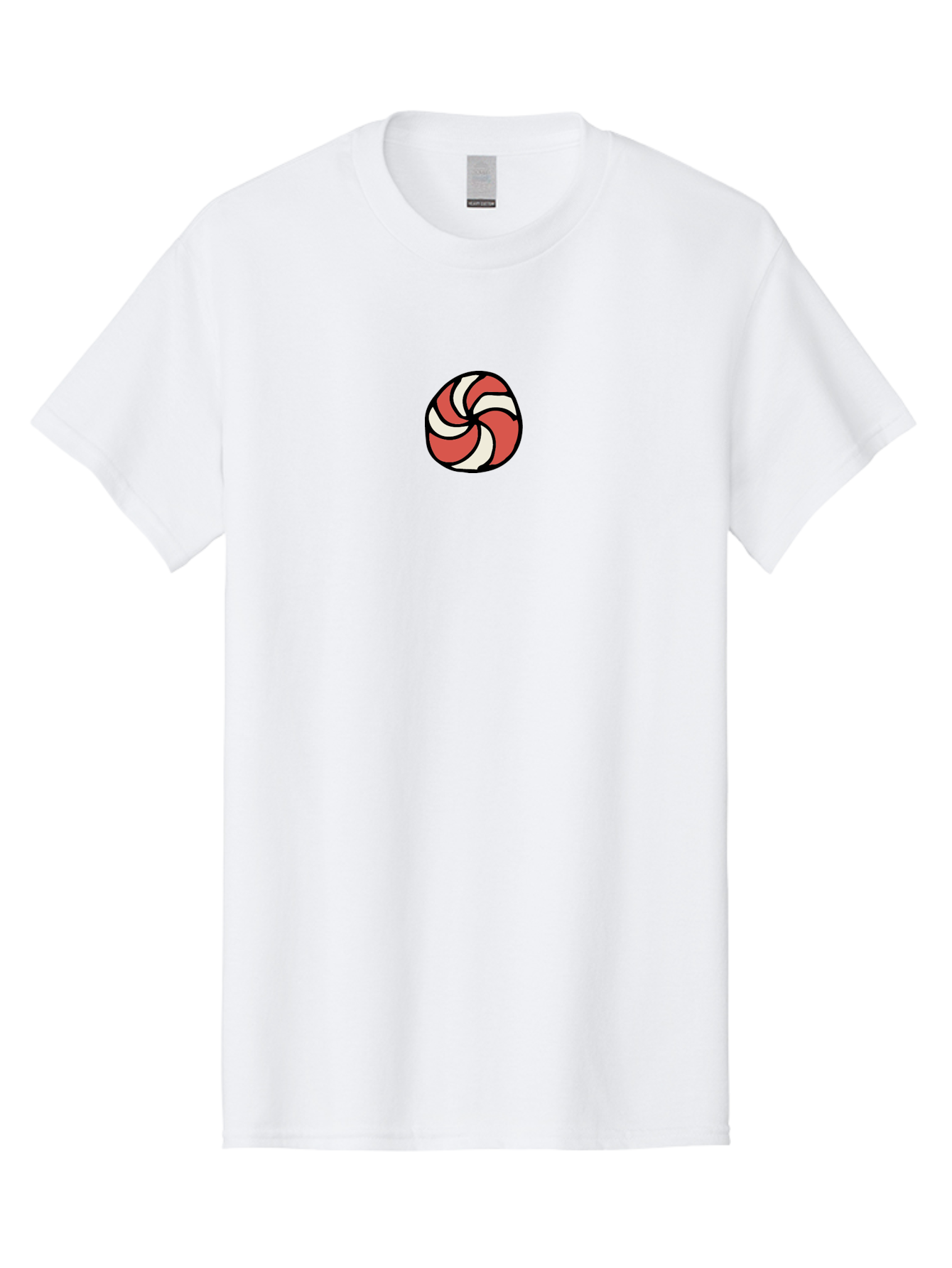 Peppermint-Candy Men'S Graphic Tee, 100% Cotton, Comfortable Casual Summer Wear, Machine Washable, Peppermint Candy, Swirly Design, Red And White, Sweet Treat, Cartoon Style, Candy Illustration, Colorful Graphic Aab034 29
