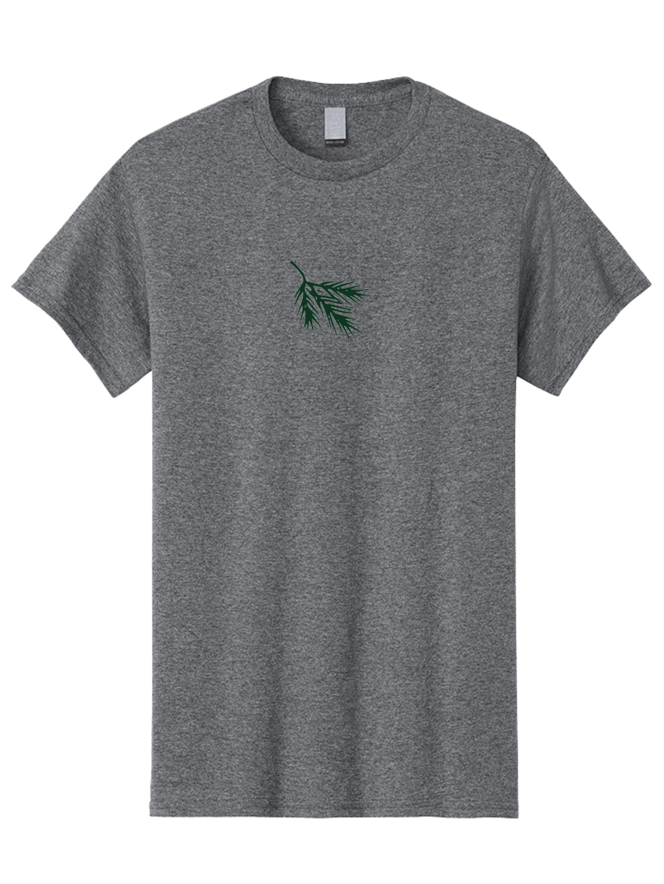 Pine-Branch-1 Men'S Graphic Tee, 100% Cotton, Comfortable Casual Summer Wear, Machine Washable, Pine Branch Silhouette, Evergreen Tree, Botanical Illustration, Simple Design, Minimalist Art, Nature-Inspired Graphics Aab035 9