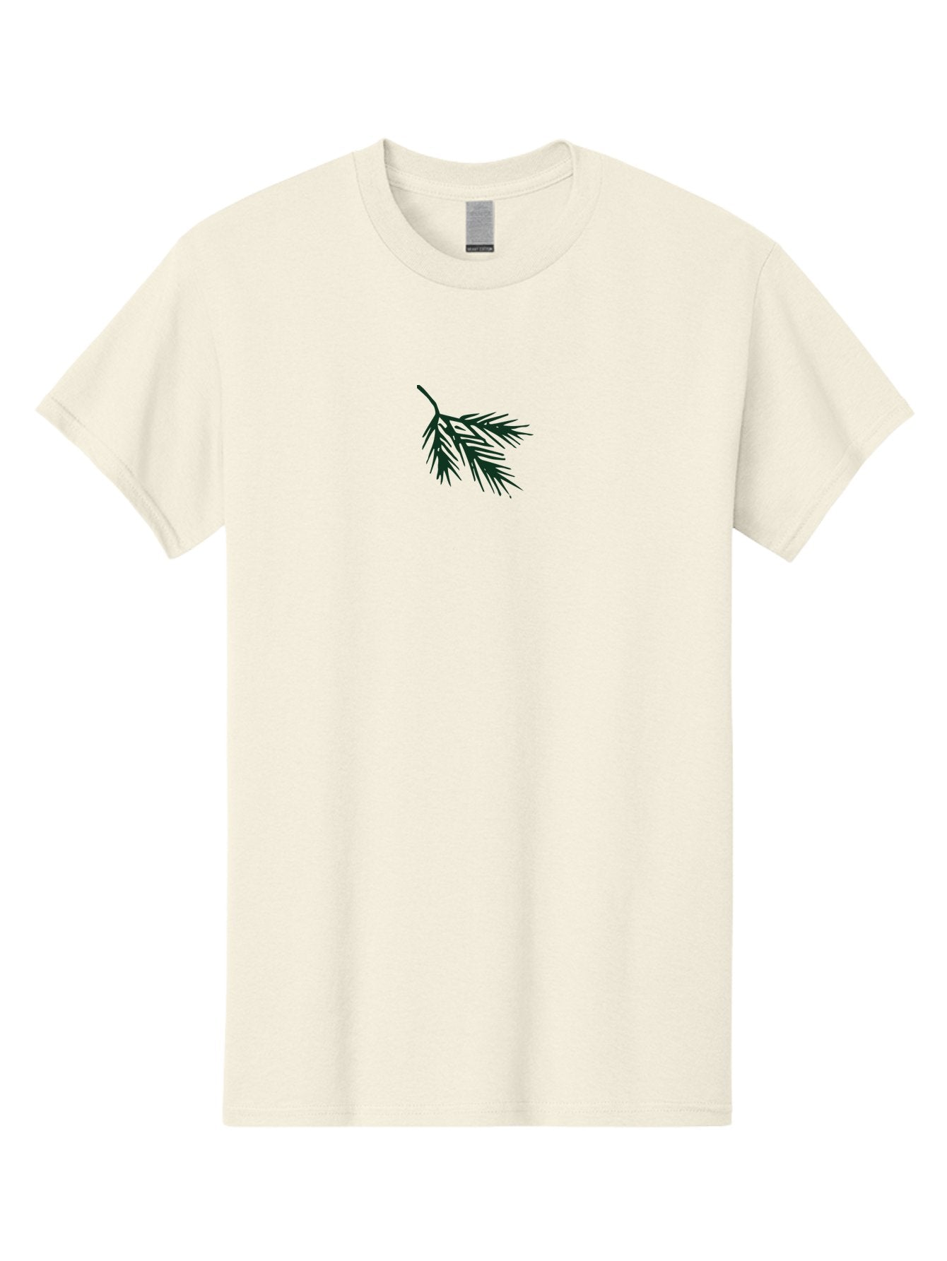 Pine-Branch-1 Men'S Graphic Tee, 100% Cotton, Comfortable Casual Summer Wear, Machine Washable, Pine Branch Silhouette, Evergreen Tree, Botanical Illustration, Simple Design, Minimalist Art, Nature-Inspired Graphics Aab035 14