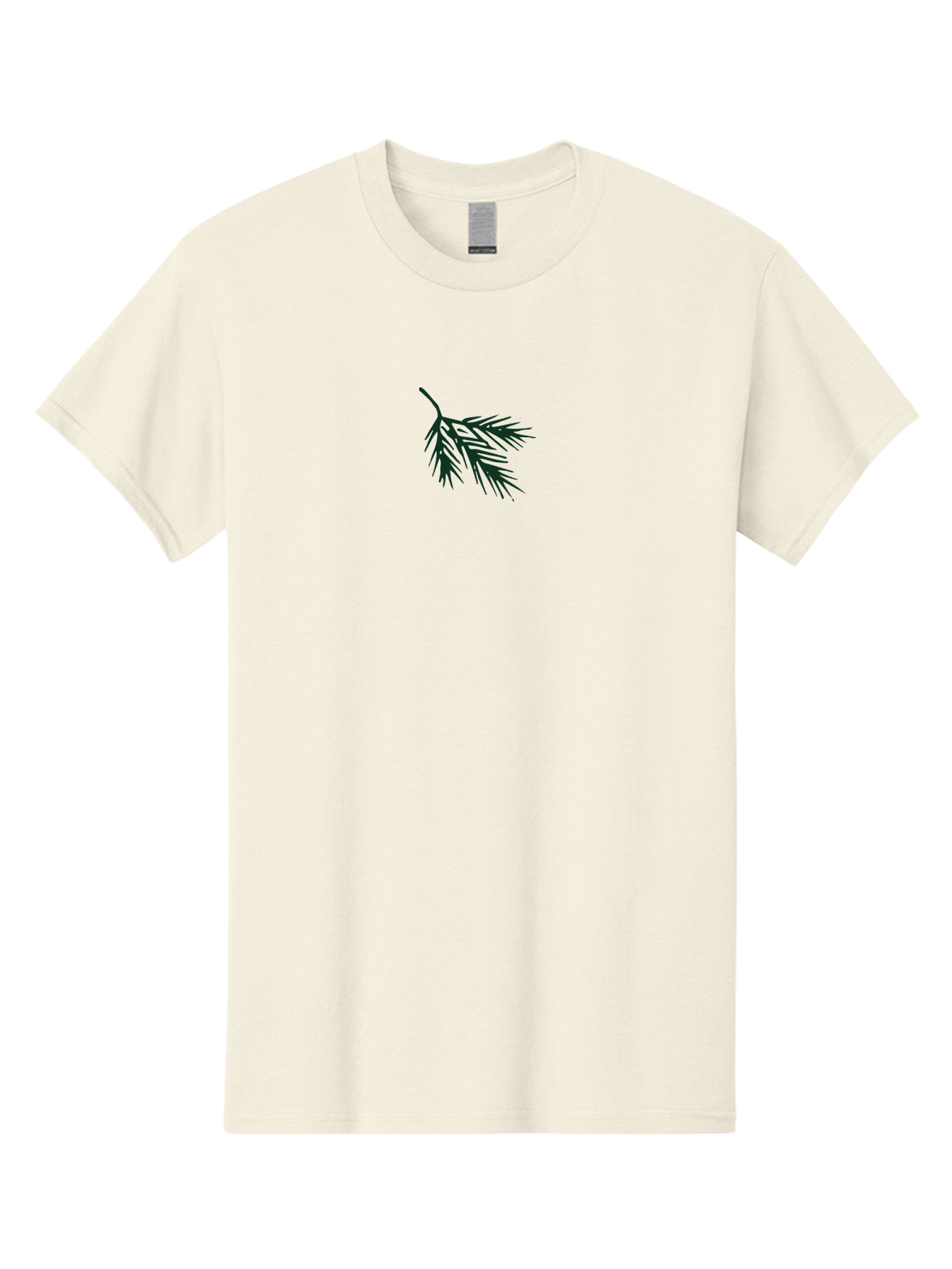 Pine-Branch-1 Men'S Graphic Tee, 100% Cotton, Comfortable Casual Summer Wear, Machine Washable, Pine Branch Silhouette, Evergreen Tree, Botanical Illustration, Simple Design, Minimalist Art, Nature-Inspired Graphics Aab035 17