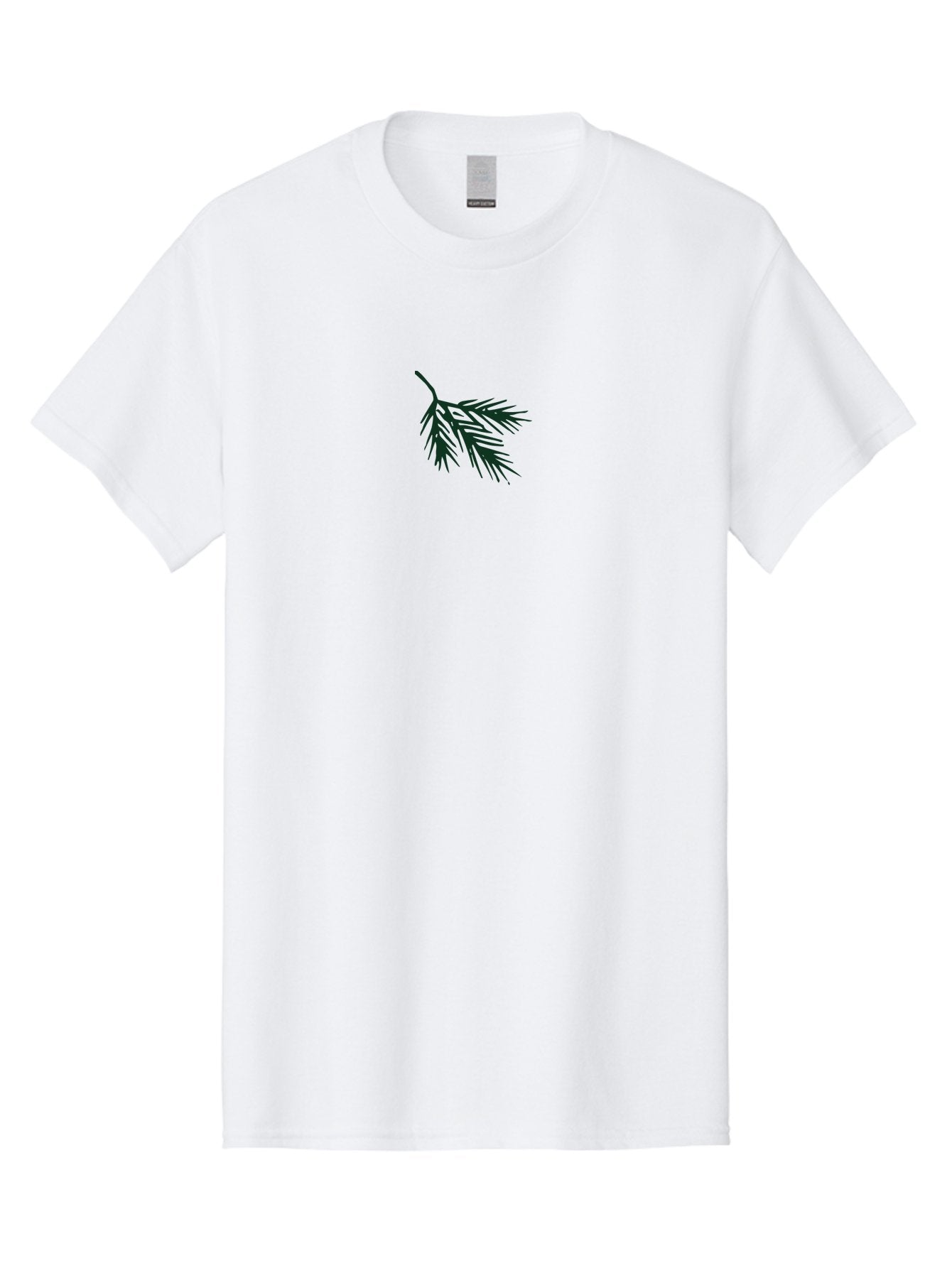 Pine-Branch-1 Men'S Graphic Tee, 100% Cotton, Comfortable Casual Summer Wear, Machine Washable, Pine Branch Silhouette, Evergreen Tree, Botanical Illustration, Simple Design, Minimalist Art, Nature-Inspired Graphics Aab035 5