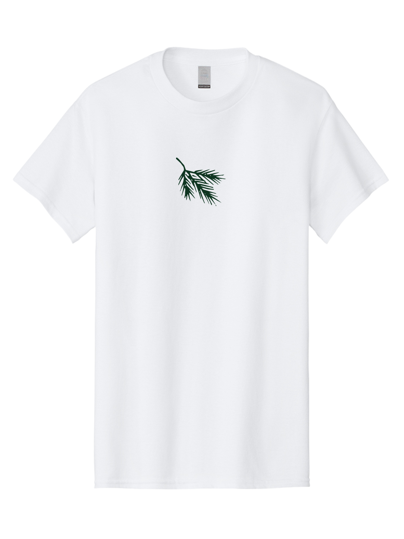 Pine-Branch-1 Men'S Graphic Tee, 100% Cotton, Comfortable Casual Summer Wear, Machine Washable, Pine Branch Silhouette, Evergreen Tree, Botanical Illustration, Simple Design, Minimalist Art, Nature-Inspired Graphics Aab035 29