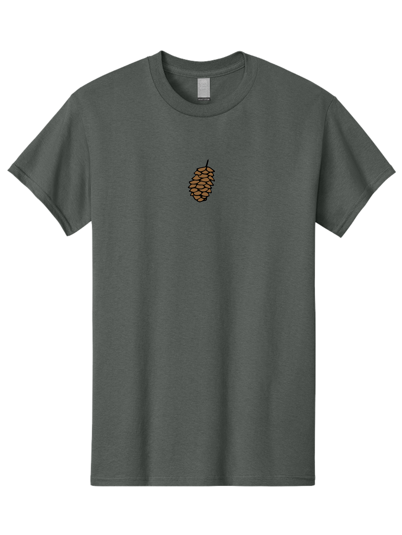 Pine-Cone-1 Men'S Graphic Tee, 100% Cotton, Comfortable Casual Summer Wear, Machine Washable, Pine Cone Illustration, Brown Pine Cone, Cartoon-Style Pine Cone, Evergreen Tree Symbol, Nature-Inspired Graphic, Forest Botanical Illustration, Aab038 3