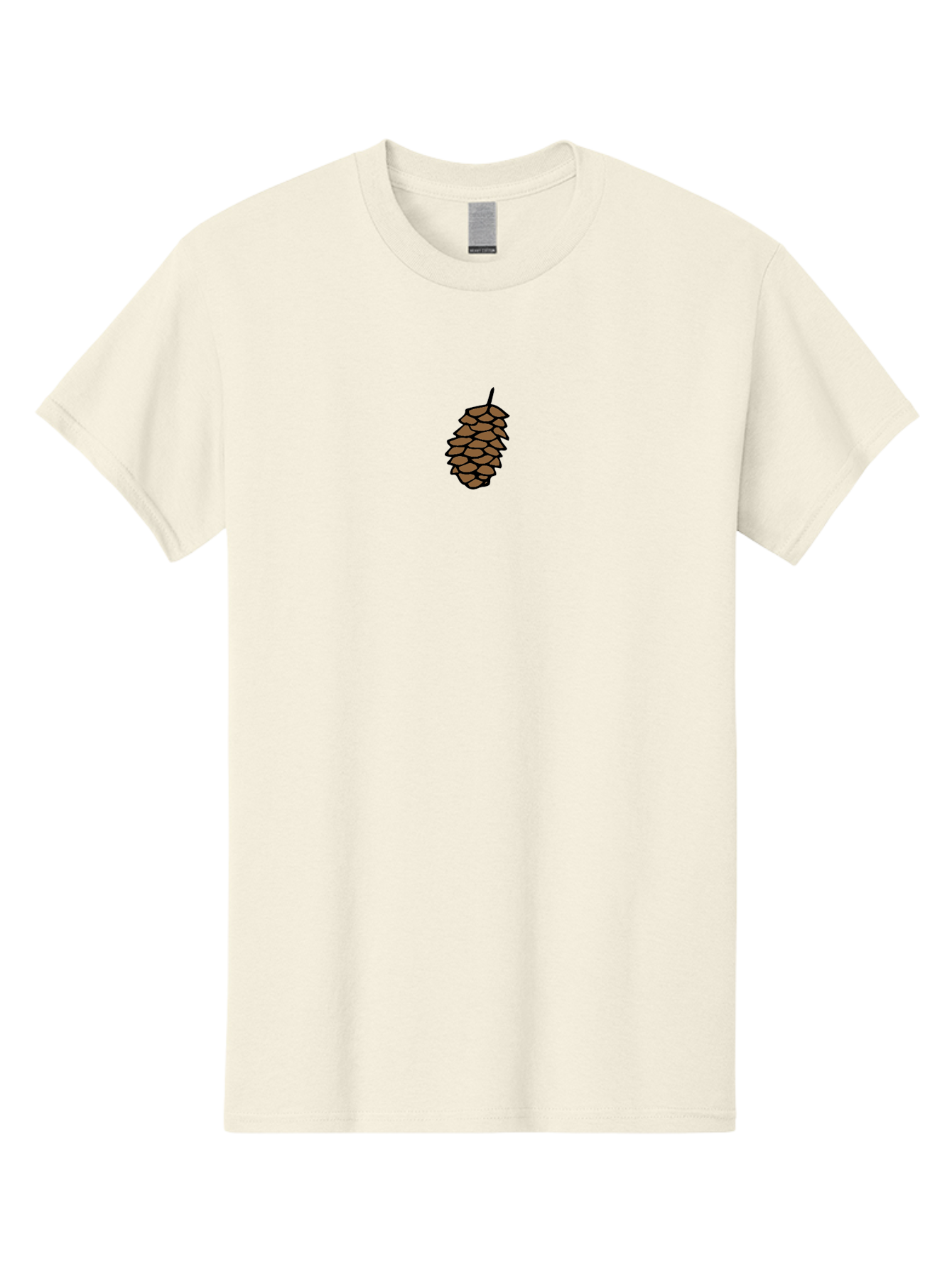 Pine-Cone-1 Men'S Graphic Tee, 100% Cotton, Comfortable Casual Summer Wear, Machine Washable, Pine Cone Illustration, Brown Pine Cone, Cartoon-Style Pine Cone, Evergreen Tree Symbol, Nature-Inspired Graphic, Forest Botanical Illustration, Aab038 17