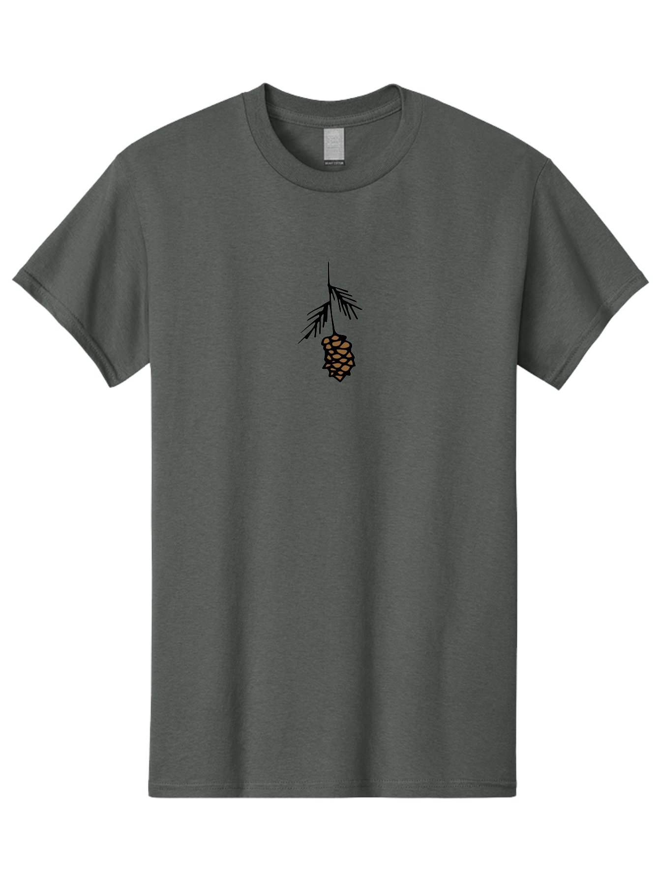 Pine-Cone Men'S Graphic Tee, 100% Cotton, Comfortable Casual Summer Wear, Machine Washable, Pine Cone, Evergreen Tree, Nature Illustration, Forest Elements, Botanical Art, Brown Pinecone, Black Outline, Simple Design, Natural Symbol Aab039 3