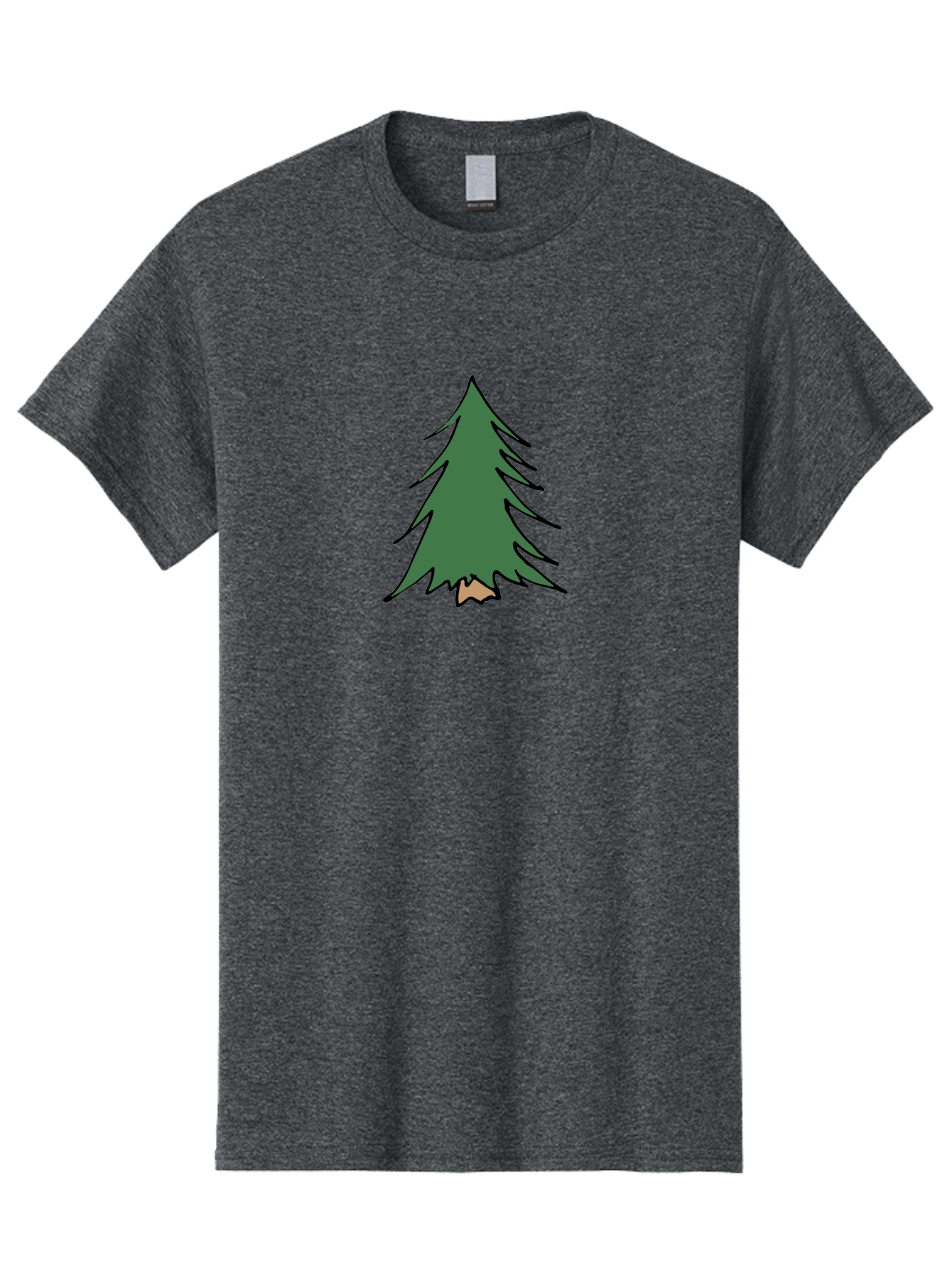 Pine-Tree-1 Men'S Graphic Tee, 100% Cotton, Comfortable Casual Summer Wear, Machine Washable, Evergreen Tree, Simple Design, Cartoon Style, Forest Illustration, Nature Graphic, Stylized Pine, Fir Tree, Minimalist Art Aab040 7