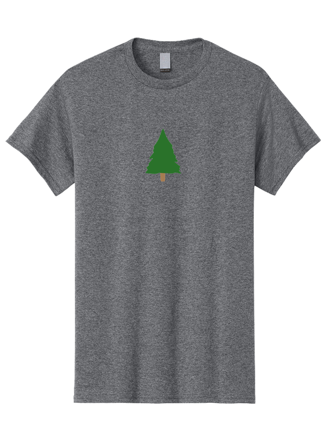 Pine-Tree-3 Men'S Graphic Tee, 100% Cotton, Comfortable Casual Summer Wear, Machine Washable, Simple Pine Tree, Cartoon Style, Evergreen Tree, Conical Shape, Brown Trunk, Digital Art, Minimalist Design Aab042 9