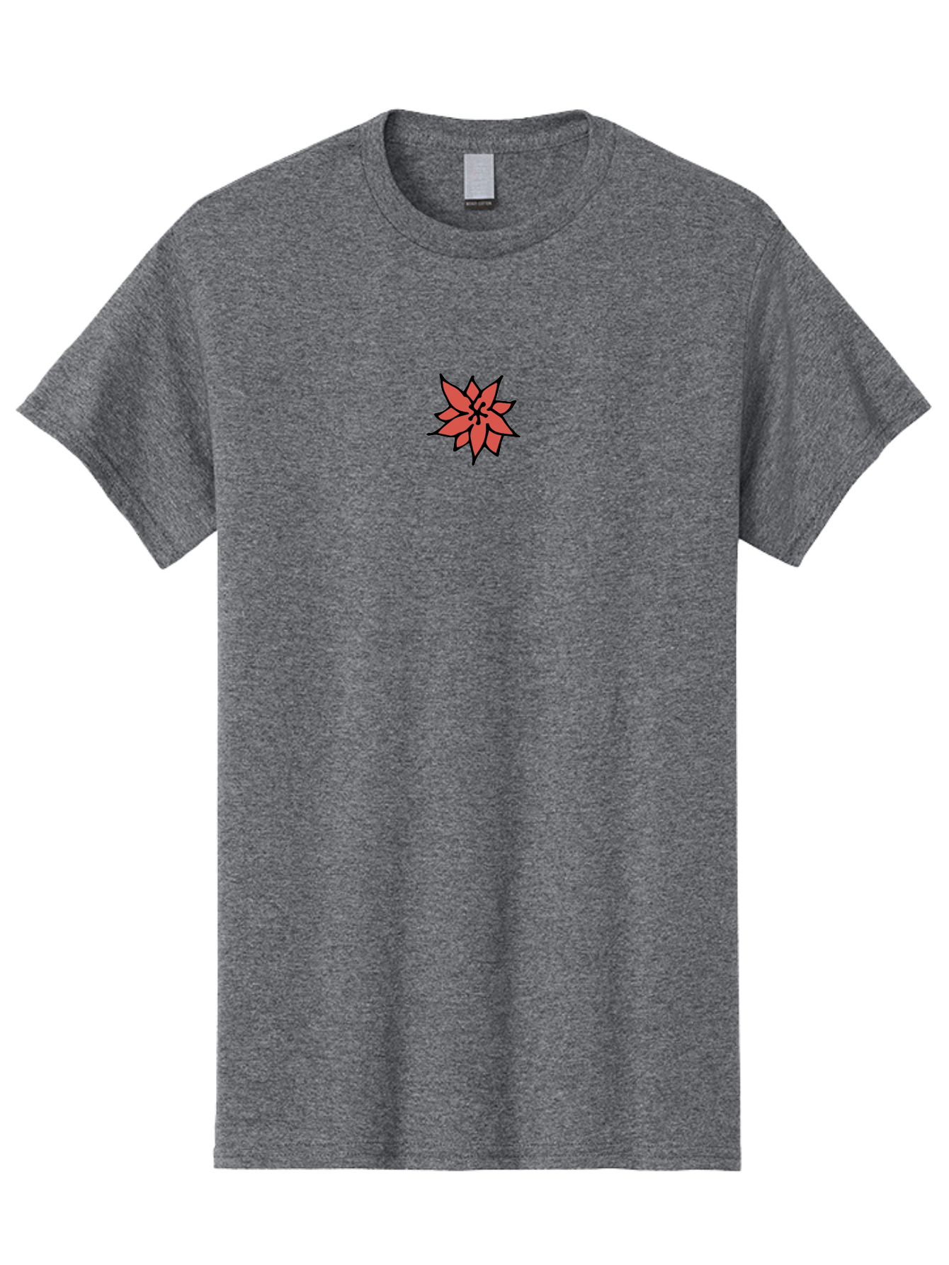 Poinsettia-1 Men'S Graphic Tee, 100% Cotton, Comfortable Casual Summer Wear, Machine Washable, Red Poinsettia Flower, Festive Holiday Decor, Christmas Flower, Holiday Decoration, Symbolic Plant, Winter Flowers, Botanical Illustration Aab046 27