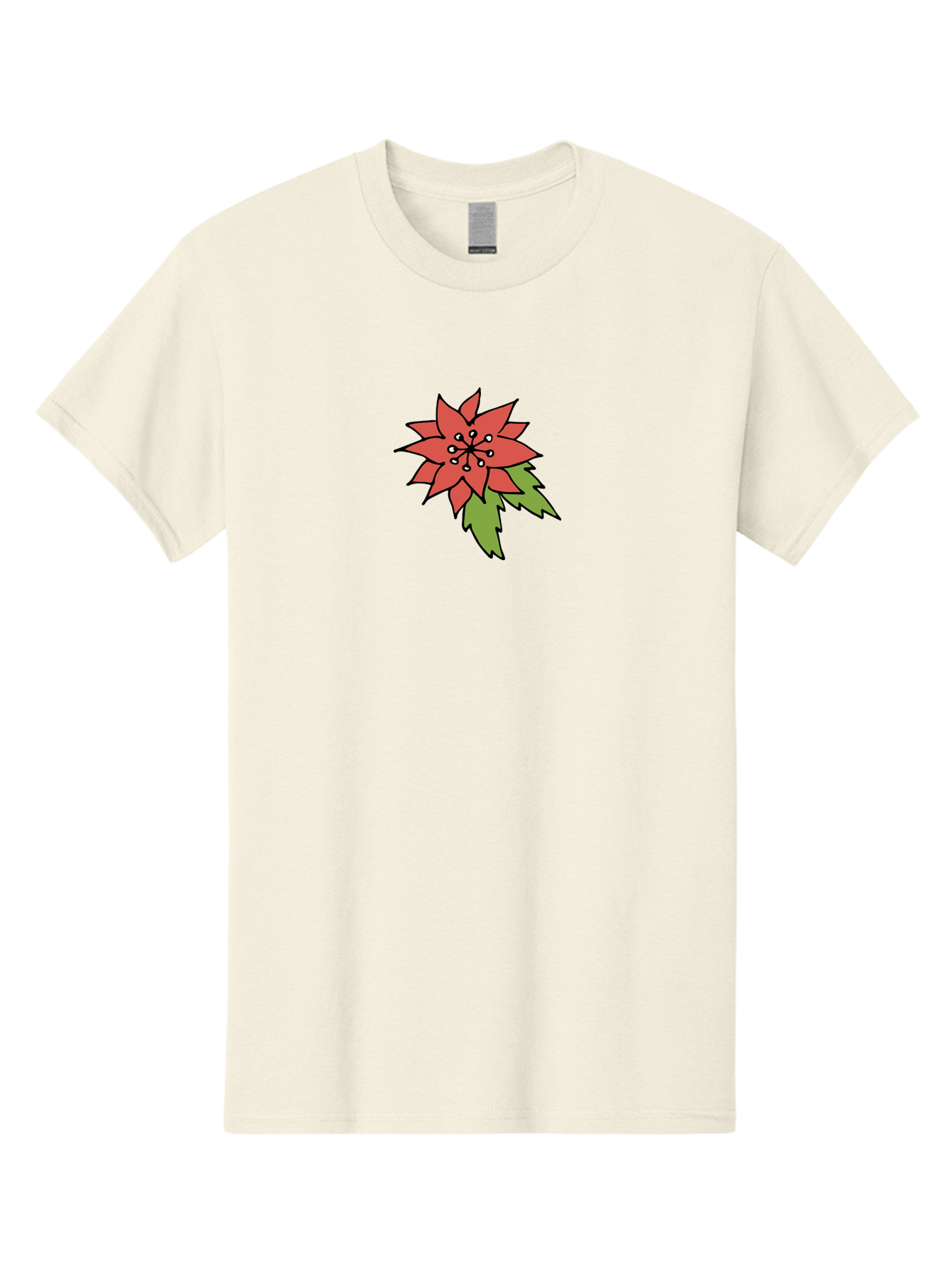 Poinsettia-2 Men'S Graphic Tee, 100% Cotton, Comfortable Casual Summer Wear, Machine Washable, Red Poinsettia Flower, Festive Holiday Decor, Christmas Plant, Symbolic Blooms, Vibrant Red Petals, Green Leaves, Winter Flowers, Aab047 29