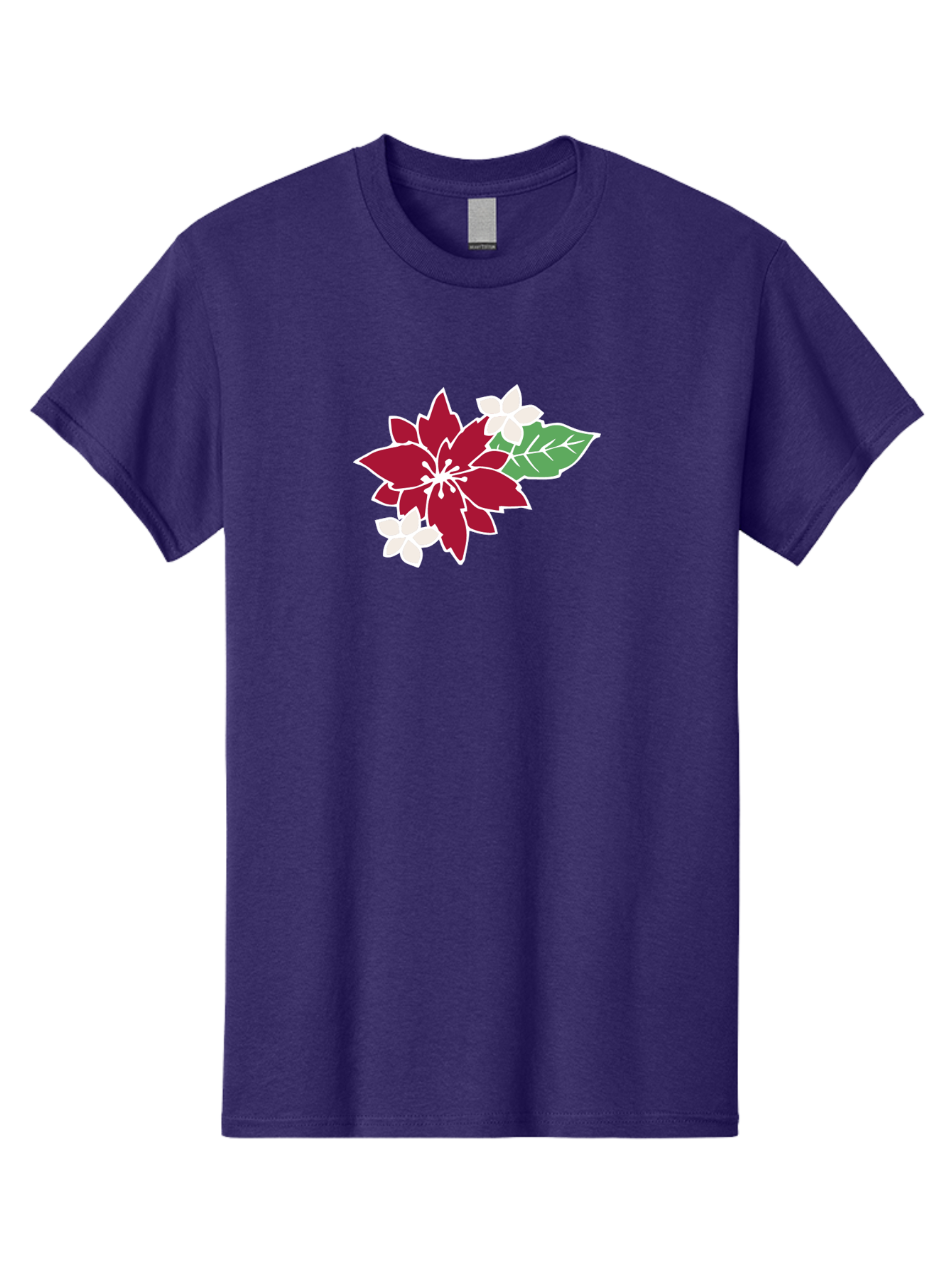 Poinsettia-3 Men'S Graphic Tee, 100% Cotton, Comfortable Casual Summer Wear, Machine Washable, Poinsettia Flowers, Red And White Blooms, Festive Holiday Decor, Christmas Flowers, Floral Arrangements, Winter Flowers Aab048 21