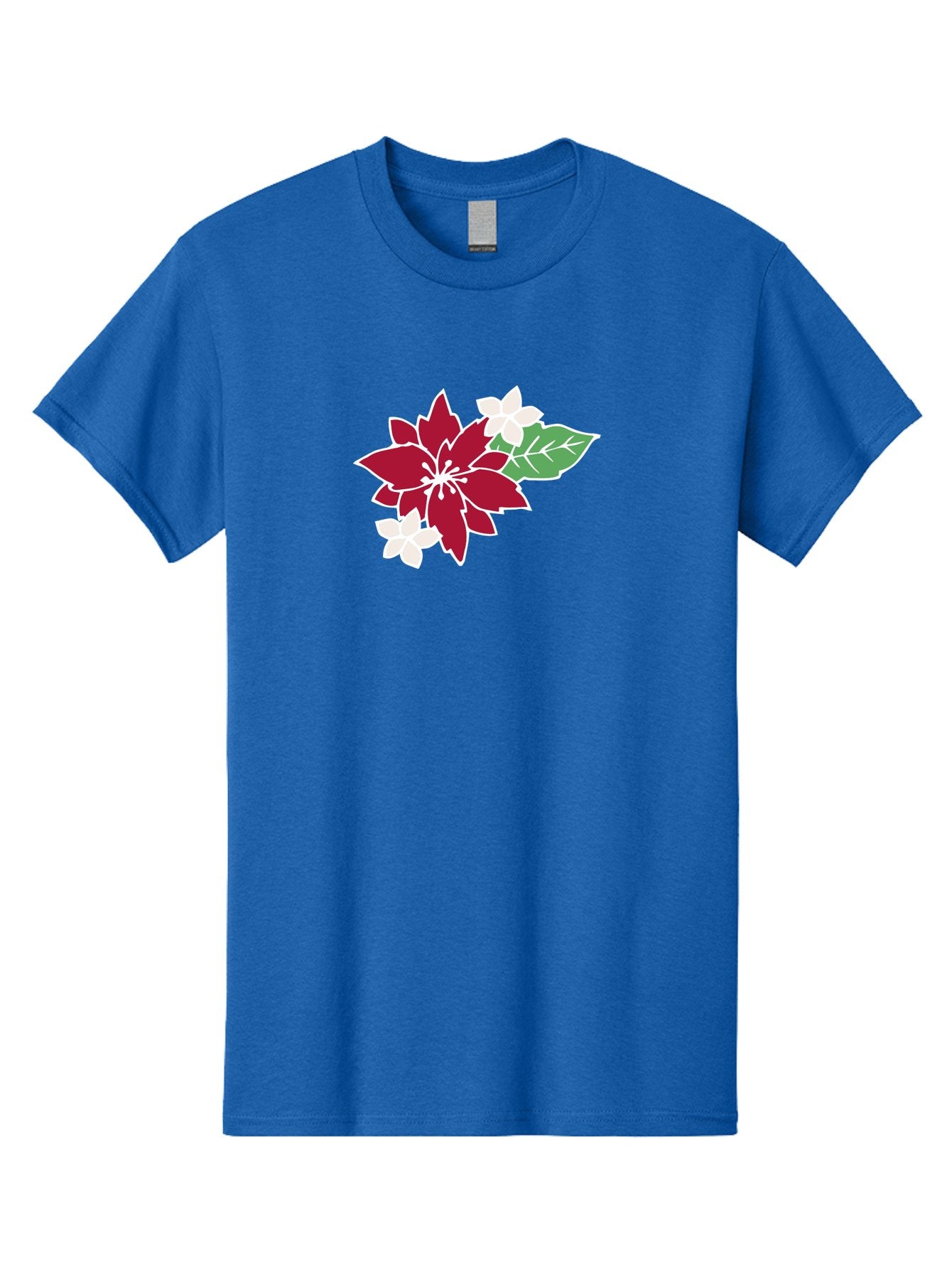 Poinsettia-3 Men'S Graphic Tee, 100% Cotton, Comfortable Casual Summer Wear, Machine Washable, Poinsettia Flowers, Red And White Blooms, Festive Holiday Decor, Christmas Flowers, Floral Arrangements, Winter Flowers Aab048 15
