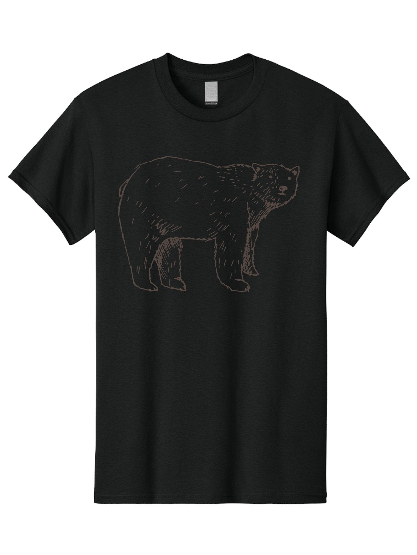 Polar-Bear Men'S Graphic Tee, 100% Cotton, Comfortable Casual Summer Wear, Machine Washable, Illustrated Bear, Wildlife Art, Hand Drawn Animal, Simple Line Art, Bear Portrait, Wild Animal Illustration, Minimalist Design Aab053 6