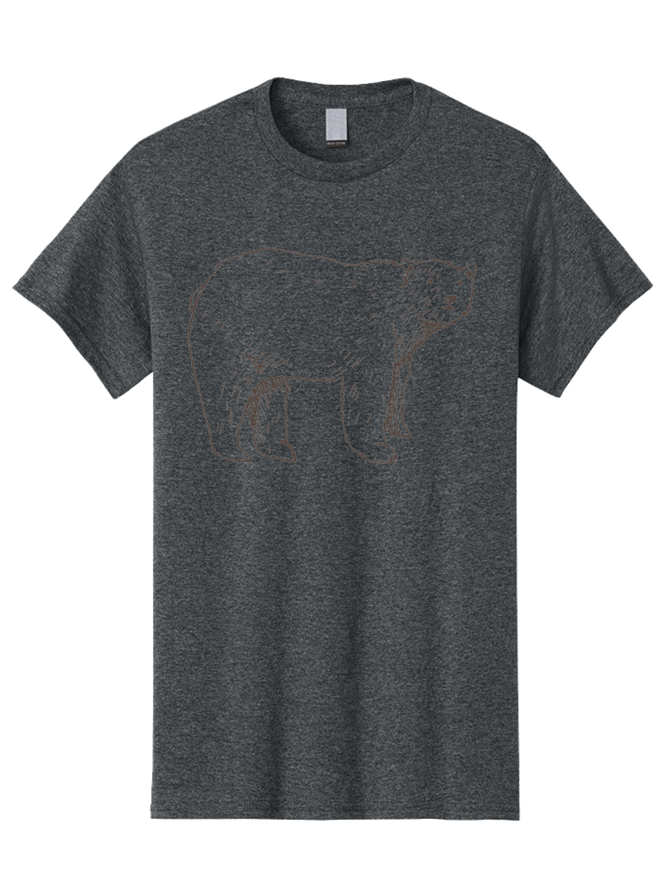 Polar-Bear Men'S Graphic Tee, 100% Cotton, Comfortable Casual Summer Wear, Machine Washable, Illustrated Bear, Wildlife Art, Hand Drawn Animal, Simple Line Art, Bear Portrait, Wild Animal Illustration, Minimalist Design Aab053 7