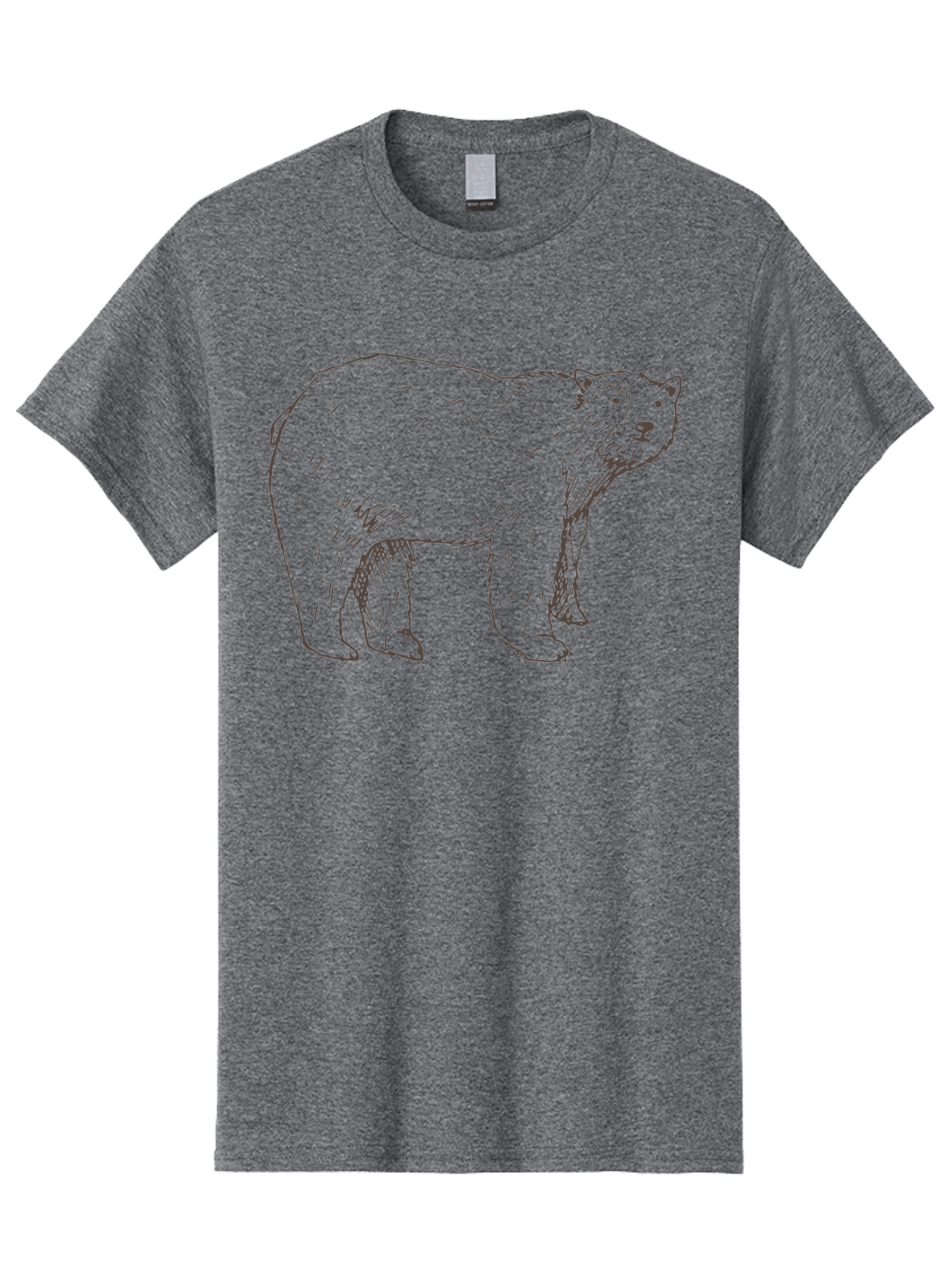 Polar-Bear Men'S Graphic Tee, 100% Cotton, Comfortable Casual Summer Wear, Machine Washable, Illustrated Bear, Wildlife Art, Hand Drawn Animal, Simple Line Art, Bear Portrait, Wild Animal Illustration, Minimalist Design Aab053 9