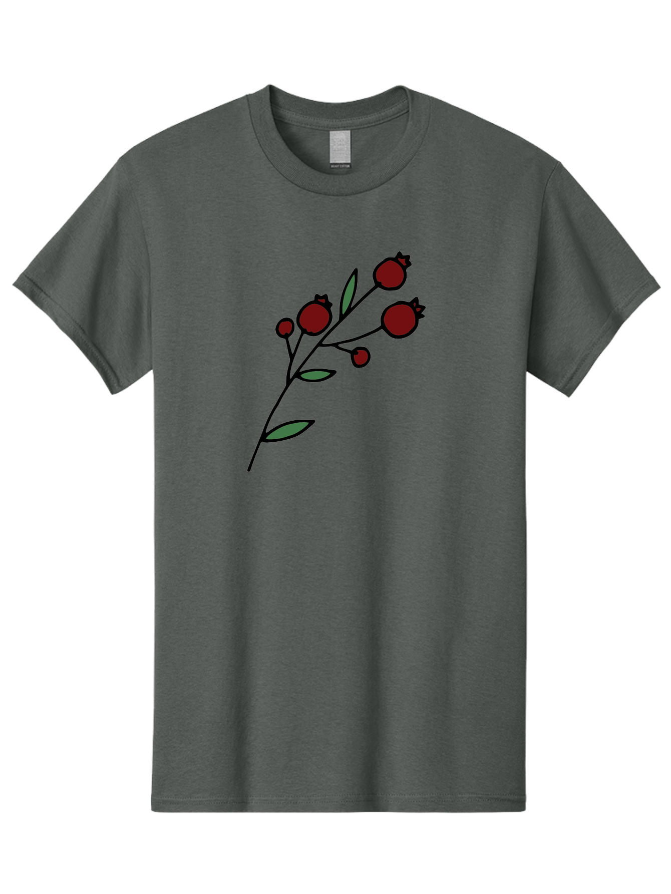 Pomegranate Men'S Graphic Tee, 100% Cotton, Comfortable Casual Summer Wear, Machine Washable, Poppies, Red Flowers, Simple Illustration, Floral Design, Minimalist Art, Cartoon Style, Poppy Flowers, Botanical Illustration, Red Poppies Aab054 3