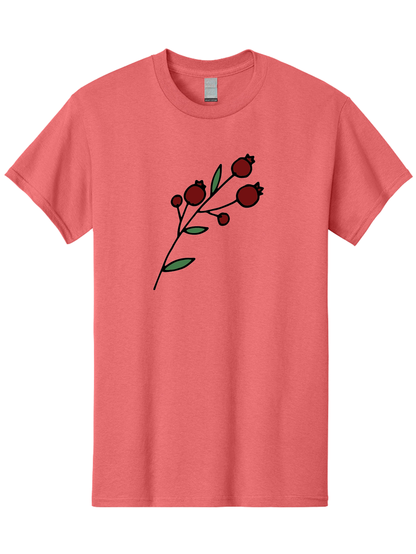 Pomegranate Men'S Graphic Tee, 100% Cotton, Comfortable Casual Summer Wear, Machine Washable, Poppies, Red Flowers, Simple Illustration, Floral Design, Minimalist Art, Cartoon Style, Poppy Flowers, Botanical Illustration, Red Poppies Aab054 5