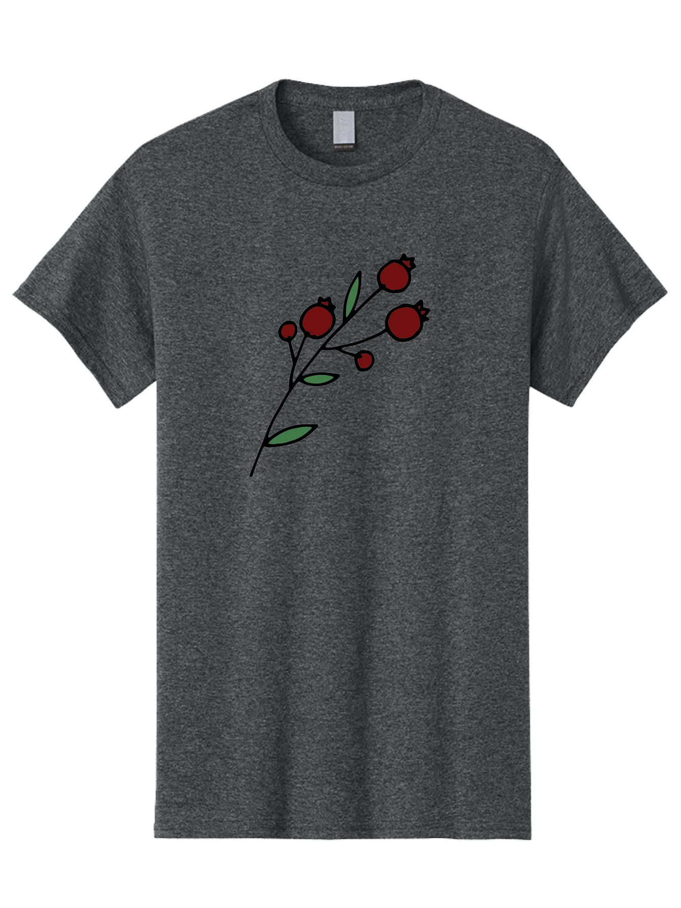 Pomegranate Men'S Graphic Tee, 100% Cotton, Comfortable Casual Summer Wear, Machine Washable, Poppies, Red Flowers, Simple Illustration, Floral Design, Minimalist Art, Cartoon Style, Poppy Flowers, Botanical Illustration, Red Poppies Aab054 7