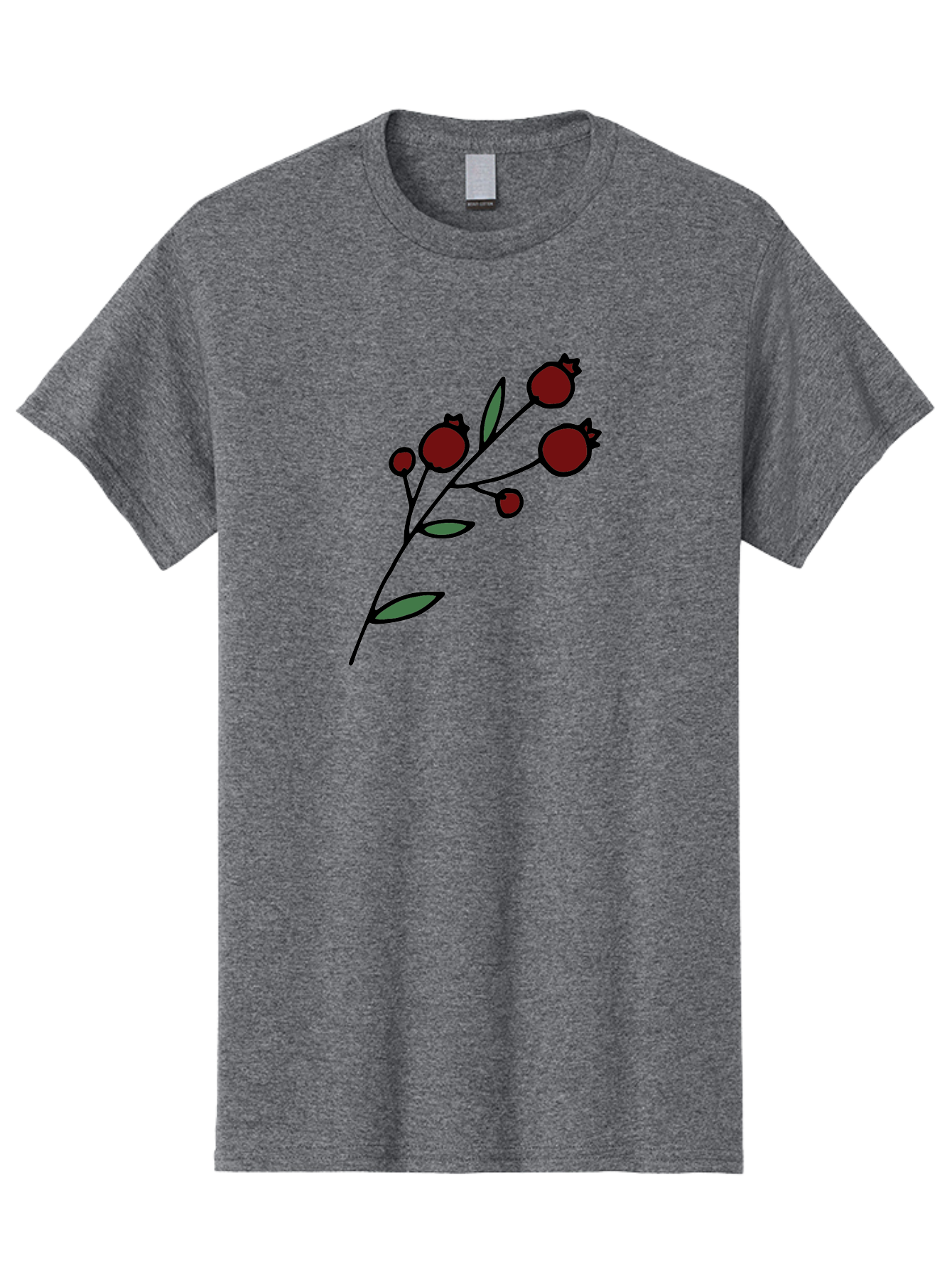 Pomegranate Men'S Graphic Tee, 100% Cotton, Comfortable Casual Summer Wear, Machine Washable, Poppies, Red Flowers, Simple Illustration, Floral Design, Minimalist Art, Cartoon Style, Poppy Flowers, Botanical Illustration, Red Poppies Aab054 9