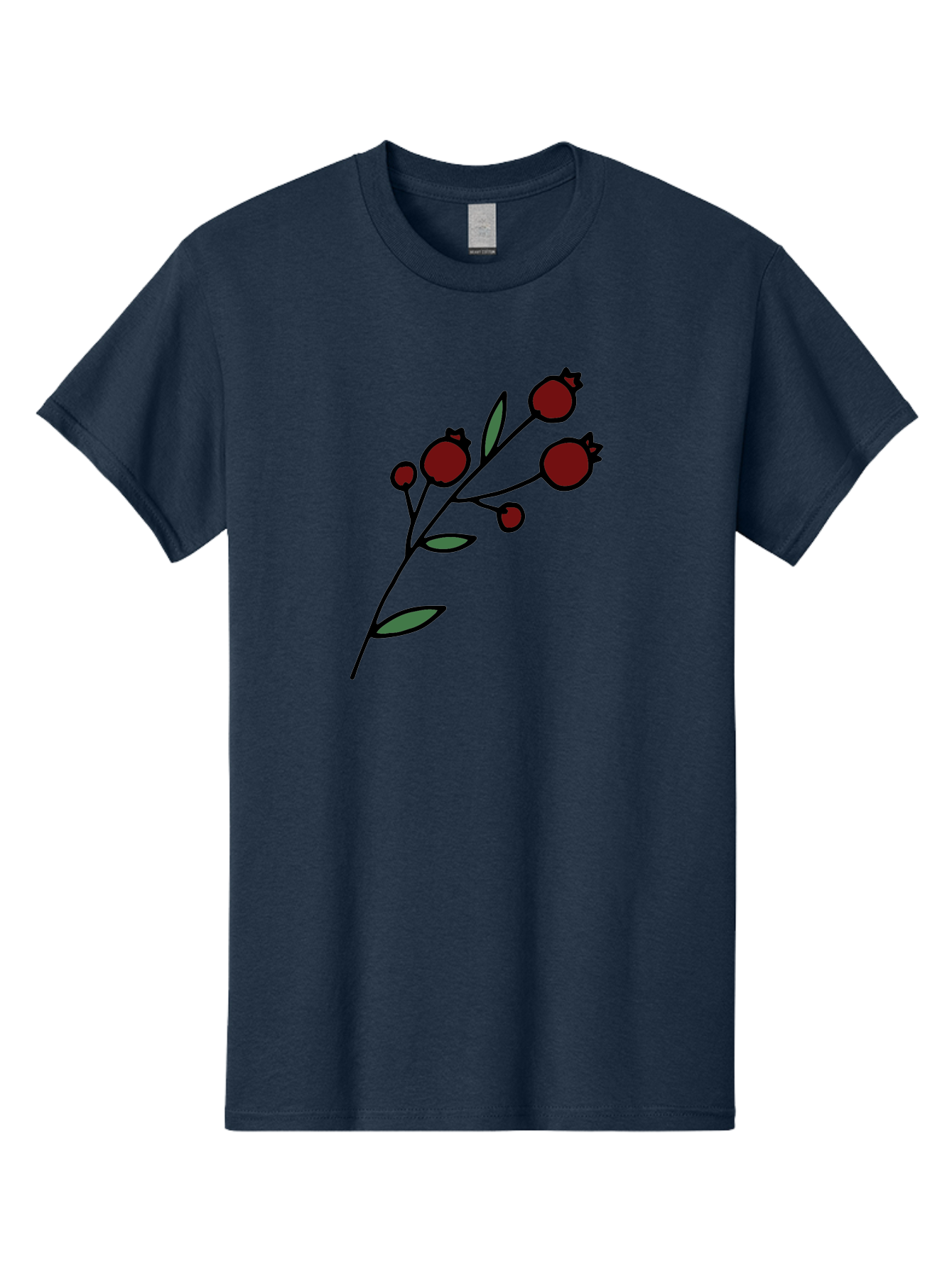 Pomegranate Men'S Graphic Tee, 100% Cotton, Comfortable Casual Summer Wear, Machine Washable, Poppies, Red Flowers, Simple Illustration, Floral Design, Minimalist Art, Cartoon Style, Poppy Flowers, Botanical Illustration, Red Poppies Aab054 19