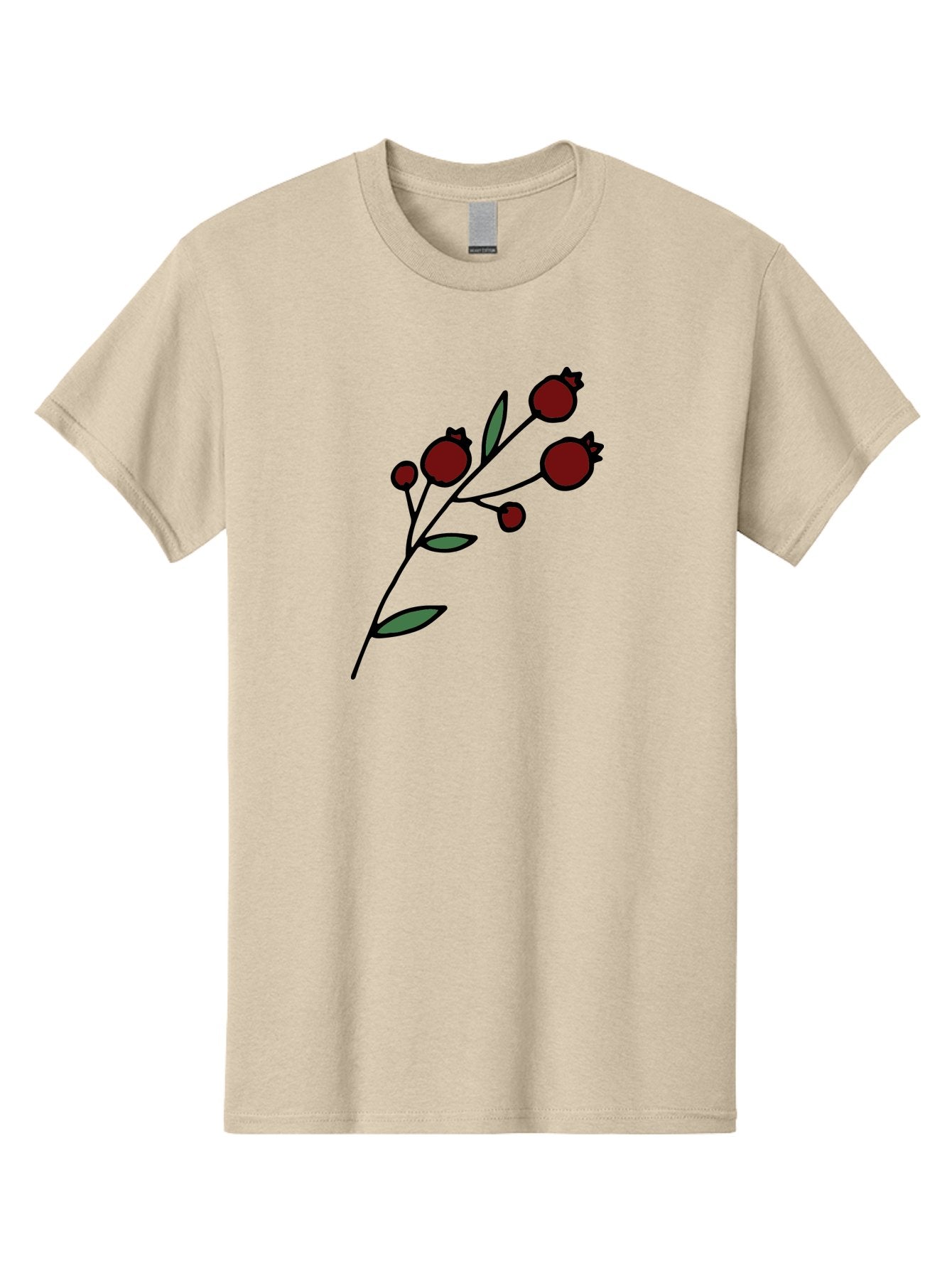 Pomegranate Men'S Graphic Tee, 100% Cotton, Comfortable Casual Summer Wear, Machine Washable, Poppies, Red Flowers, Simple Illustration, Floral Design, Minimalist Art, Cartoon Style, Poppy Flowers, Botanical Illustration, Red Poppies Aab054 3