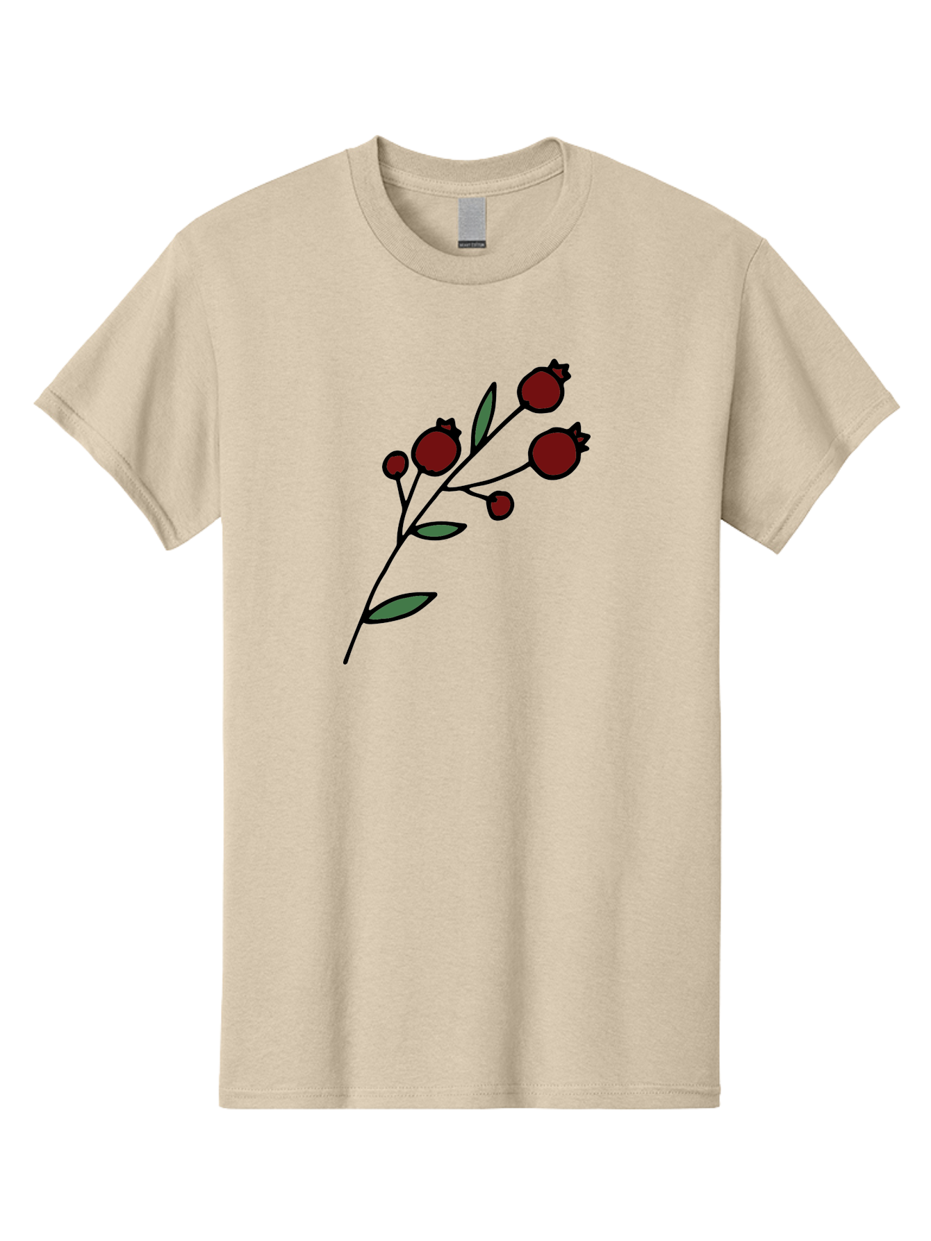 Pomegranate Men'S Graphic Tee, 100% Cotton, Comfortable Casual Summer Wear, Machine Washable, Poppies, Red Flowers, Simple Illustration, Floral Design, Minimalist Art, Cartoon Style, Poppy Flowers, Botanical Illustration, Red Poppies Aab054 27