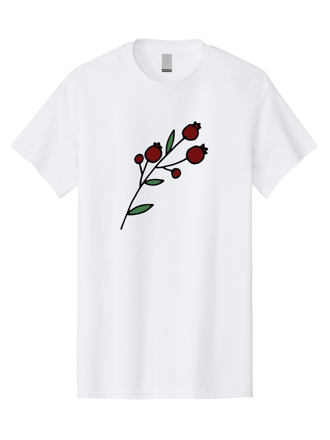 Pomegranate Men'S Graphic Tee, 100% Cotton, Comfortable Casual Summer Wear, Machine Washable, Poppies, Red Flowers, Simple Illustration, Floral Design, Minimalist Art, Cartoon Style, Poppy Flowers, Botanical Illustration, Red Poppies Aab054 4