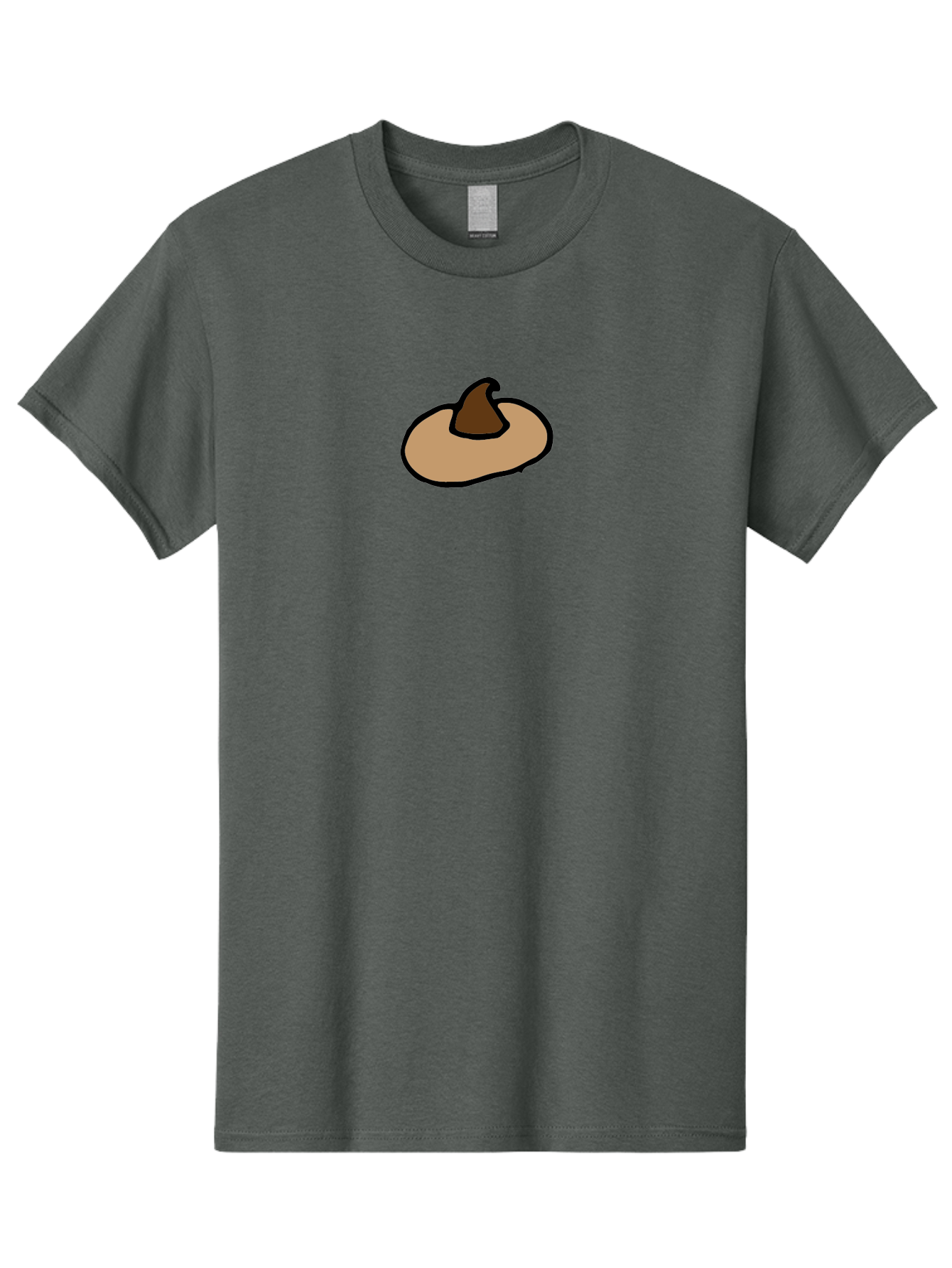 Pumpkin-Cartoon Men'S Graphic Tee, 100% Cotton, Comfortable Casual Summer Wear, Machine Washable, Witch Hat, Cartoon Style, Brown Hat, Magic Accessories, Fantasy Elements, Simple Design, Halloween Theme, Mystical Vibe Aab058 3