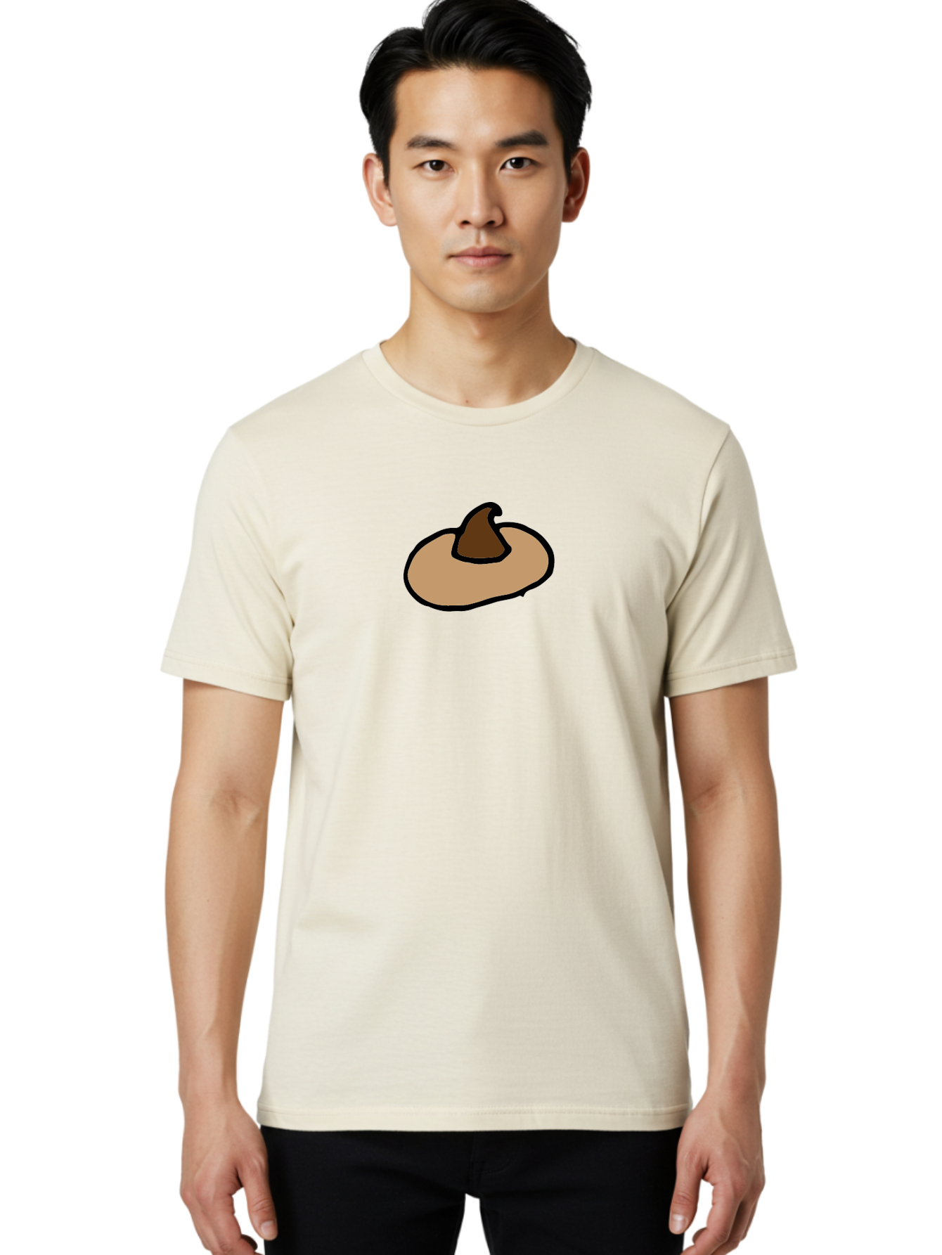 Pumpkin-Cartoon Men'S Graphic Tee, 100% Cotton, Comfortable Casual Summer Wear, Machine Washable, Witch Hat, Cartoon Style, Brown Hat, Magic Accessories, Fantasy Elements, Simple Design, Halloween Theme, Mystical Vibe Aab058 18