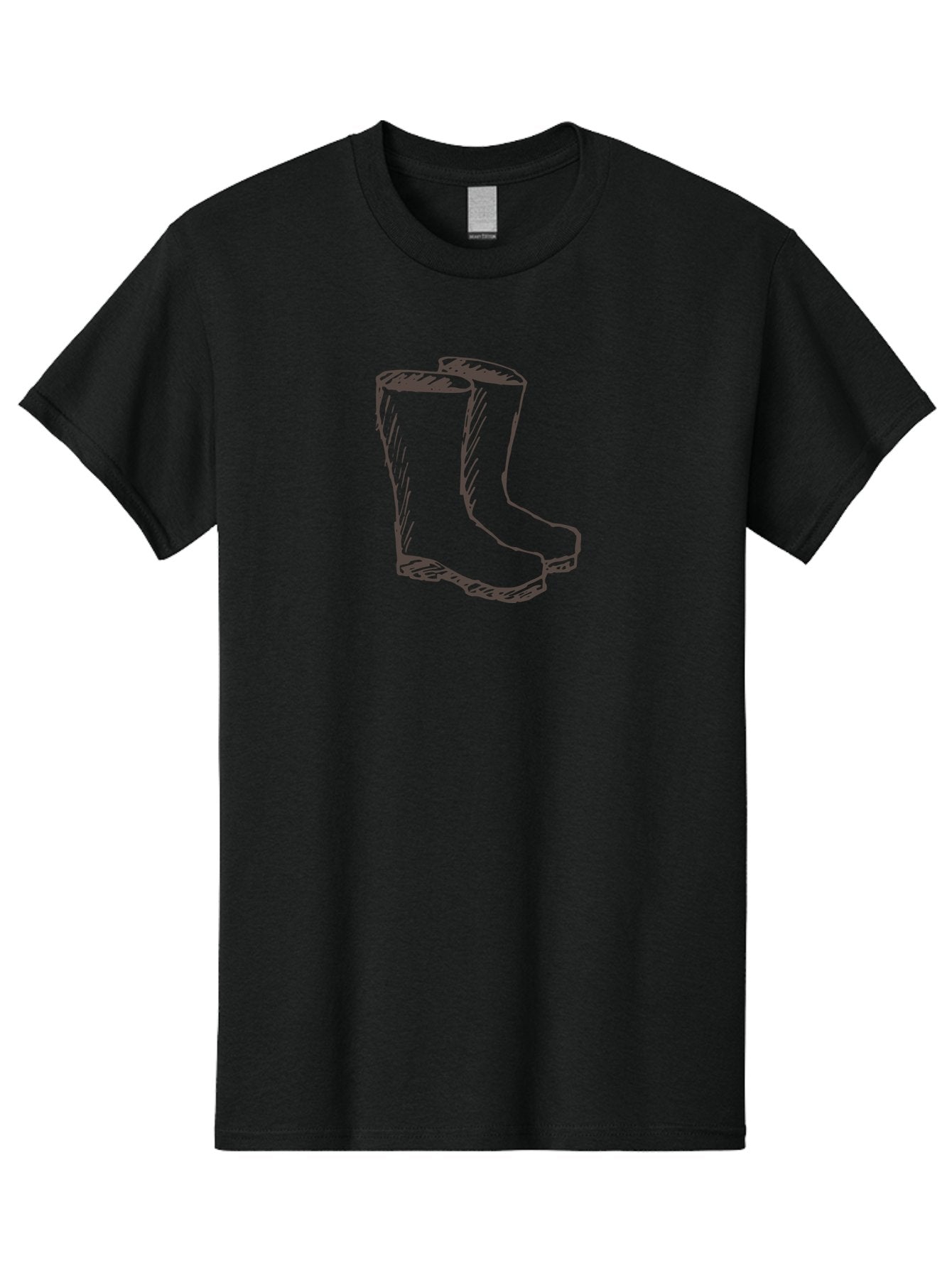 Rain-Boots Men'S Graphic Tee, 100% Cotton, Comfortable Casual Summer Wear, Machine Washable, Rubber Boots, Knee-High Boots, Waterproof Footwear, Outdoor Gear, Rainy Day Accessories, Gardening Boots Aab060 7