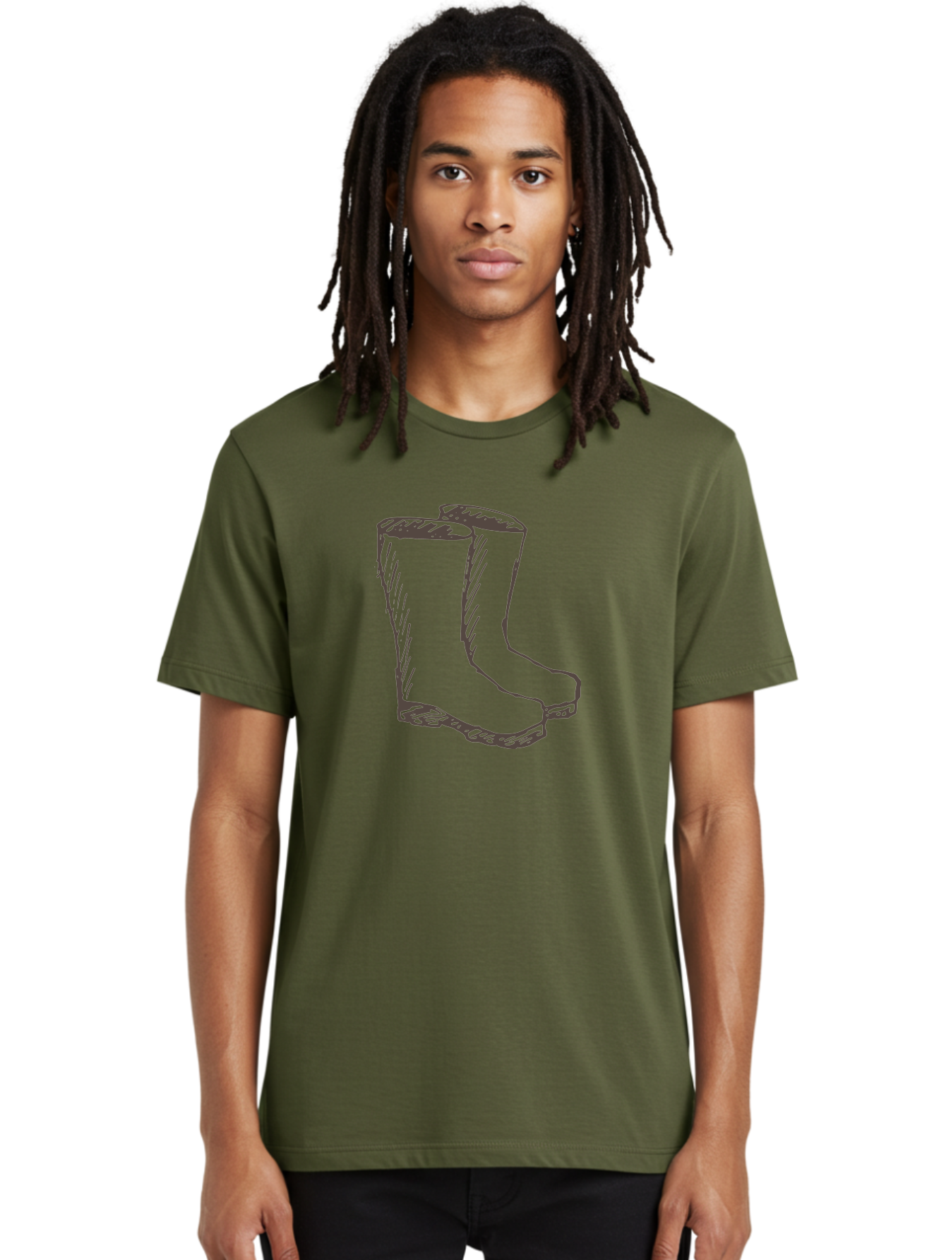 Rain-Boots Men'S Graphic Tee, 100% Cotton, Comfortable Casual Summer Wear, Machine Washable, Rubber Boots, Knee-High Boots, Waterproof Footwear, Outdoor Gear, Rainy Day Accessories, Gardening Boots Aab060 16