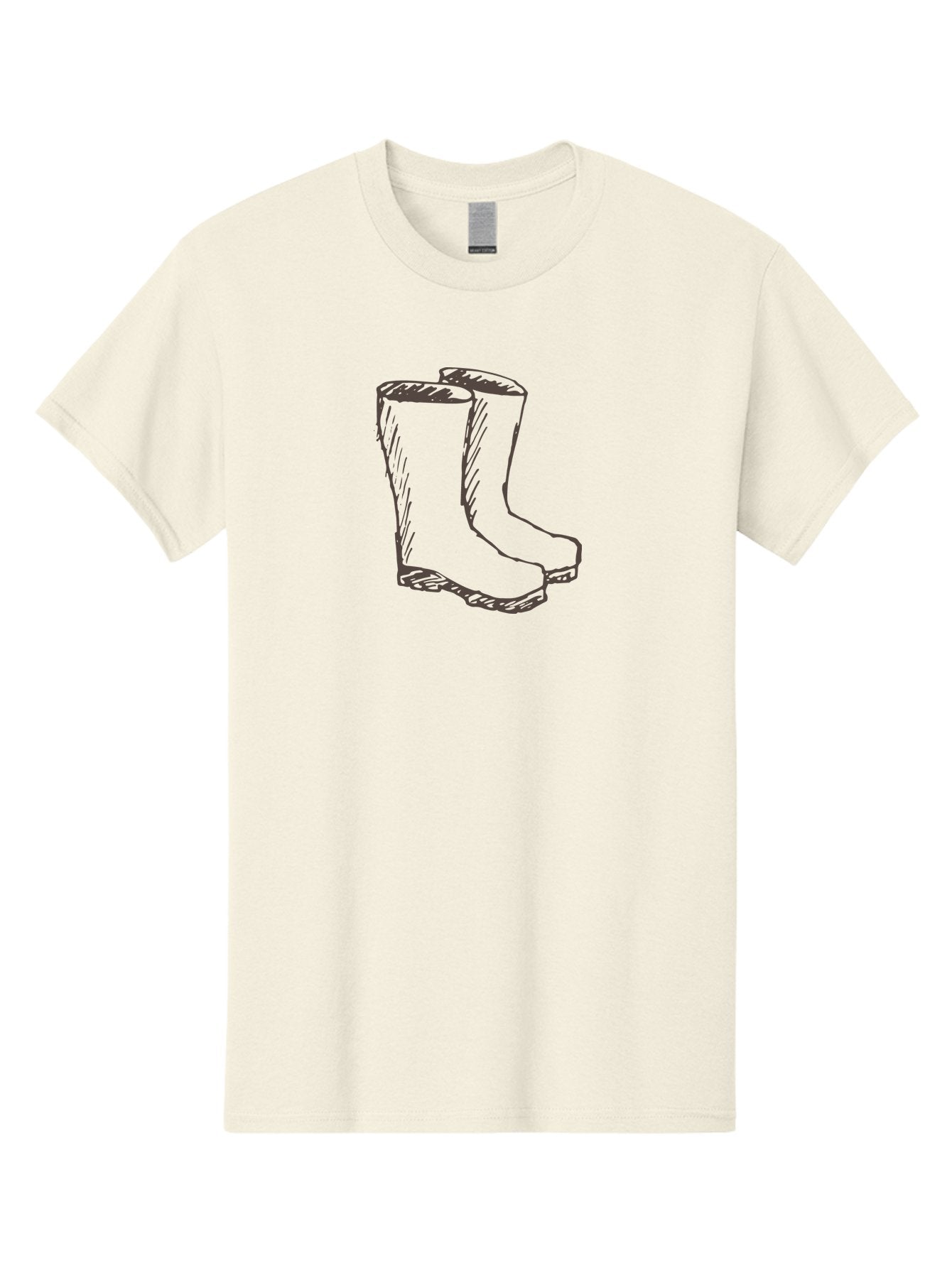 Rain-Boots Men'S Graphic Tee, 100% Cotton, Comfortable Casual Summer Wear, Machine Washable, Rubber Boots, Knee-High Boots, Waterproof Footwear, Outdoor Gear, Rainy Day Accessories, Gardening Boots Aab060