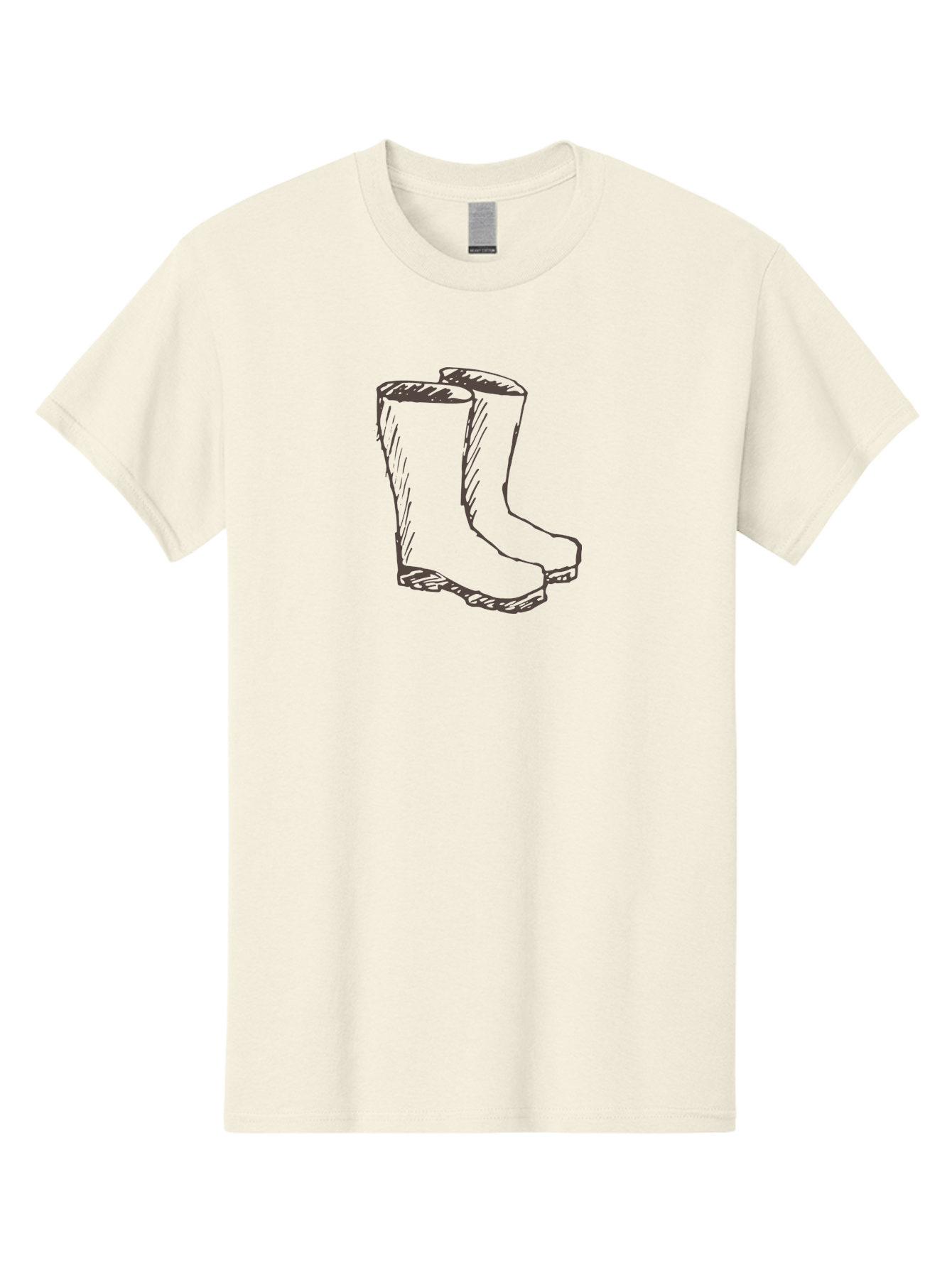 Rain-Boots Men'S Graphic Tee, 100% Cotton, Comfortable Casual Summer Wear, Machine Washable, Rubber Boots, Knee-High Boots, Waterproof Footwear, Outdoor Gear, Rainy Day Accessories, Gardening Boots Aab060 17
