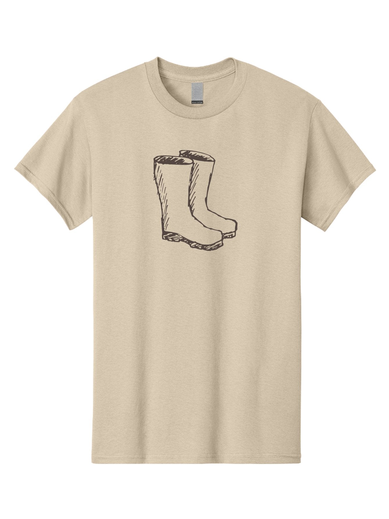 Rain-Boots Men'S Graphic Tee, 100% Cotton, Comfortable Casual Summer Wear, Machine Washable, Rubber Boots, Knee-High Boots, Waterproof Footwear, Outdoor Gear, Rainy Day Accessories, Gardening Boots Aab060 5