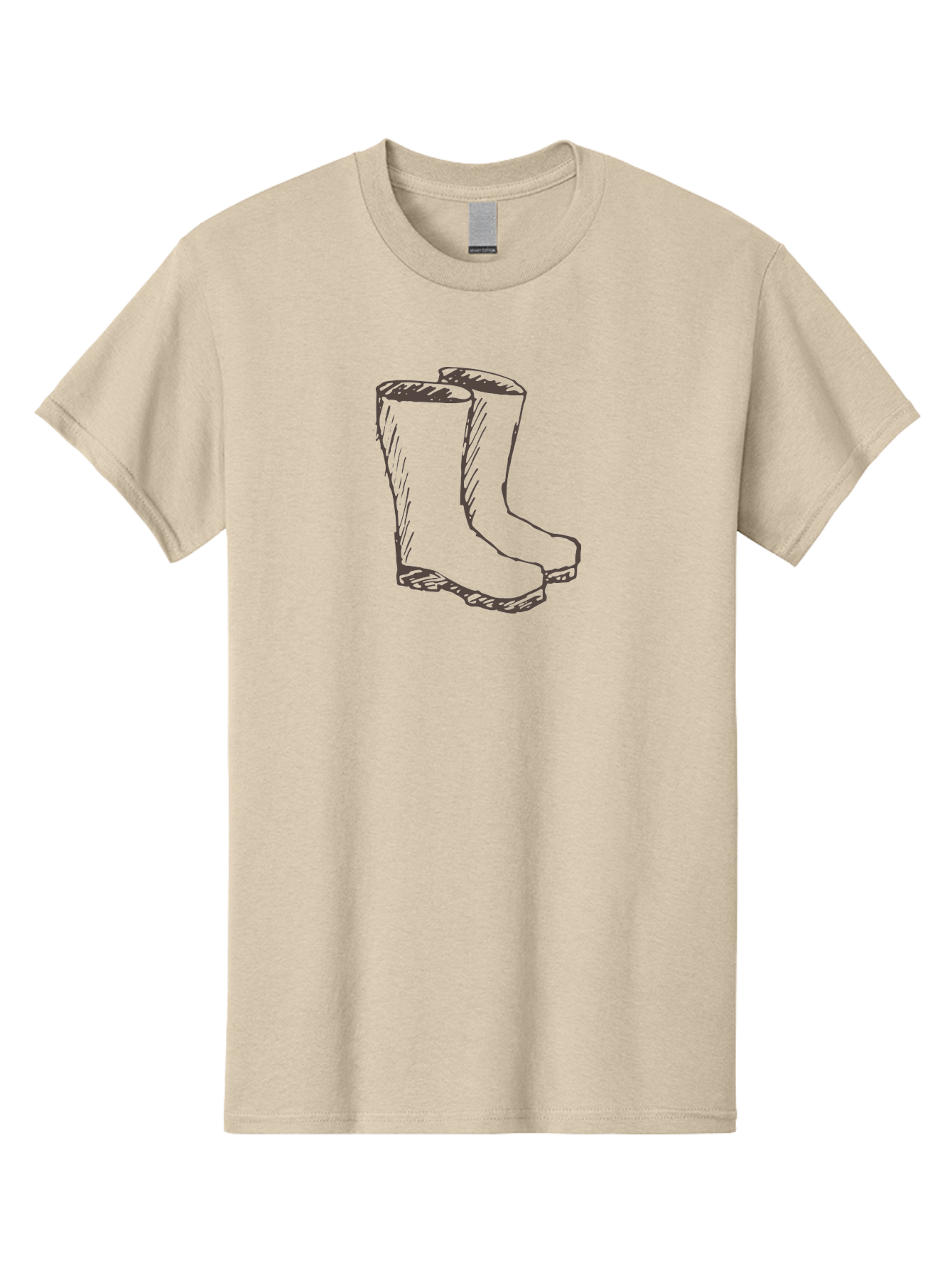 Rain-Boots Men'S Graphic Tee, 100% Cotton, Comfortable Casual Summer Wear, Machine Washable, Rubber Boots, Knee-High Boots, Waterproof Footwear, Outdoor Gear, Rainy Day Accessories, Gardening Boots Aab060 27