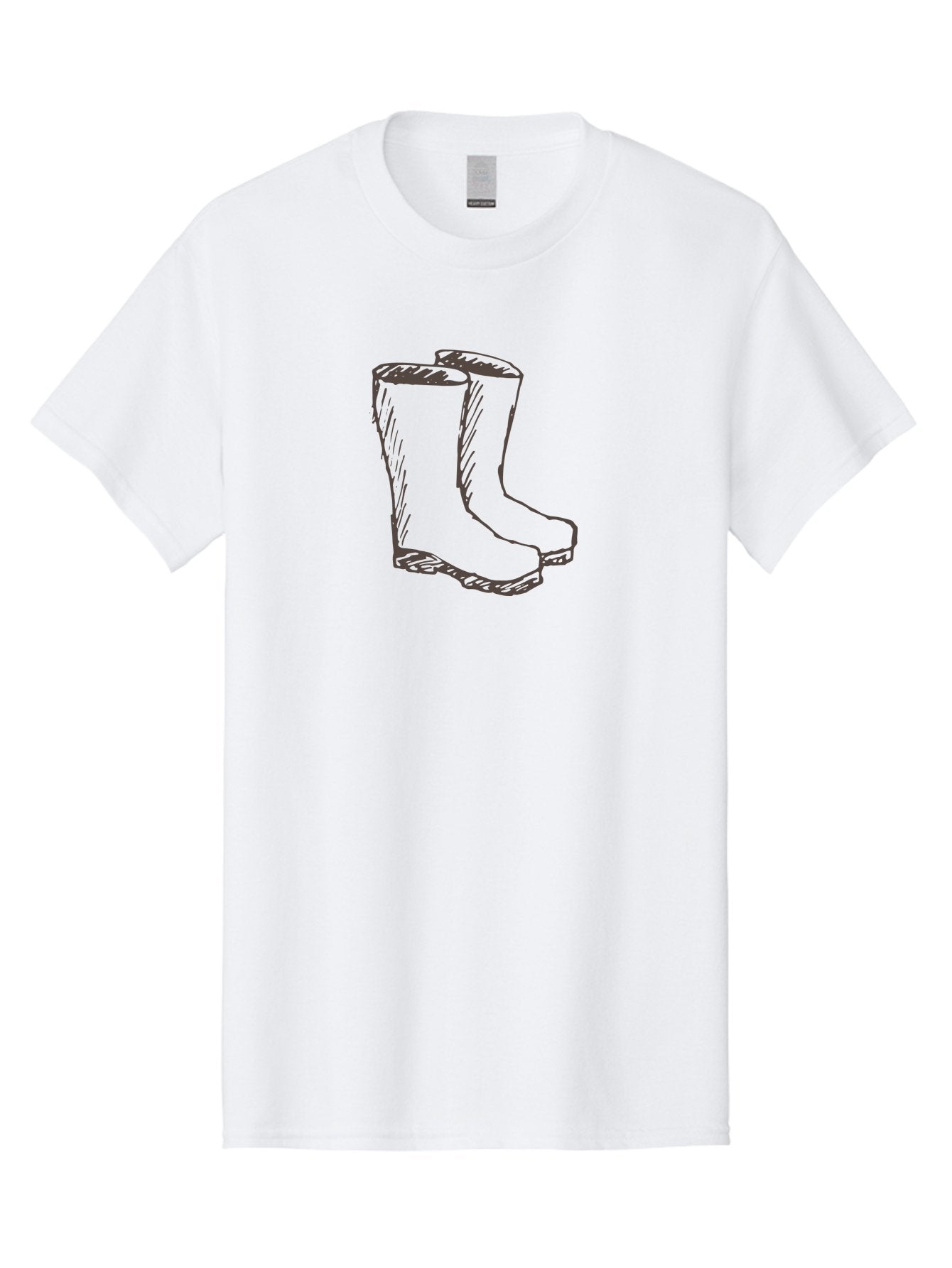 Rain-Boots Men'S Graphic Tee, 100% Cotton, Comfortable Casual Summer Wear, Machine Washable, Rubber Boots, Knee-High Boots, Waterproof Footwear, Outdoor Gear, Rainy Day Accessories, Gardening Boots Aab060 3