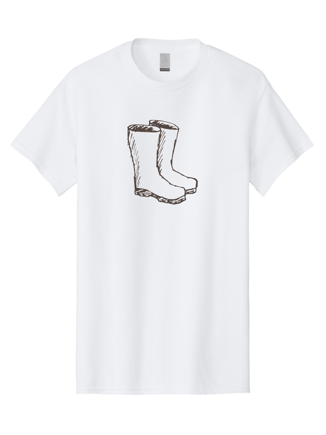 Rain-Boots Men'S Graphic Tee, 100% Cotton, Comfortable Casual Summer Wear, Machine Washable, Rubber Boots, Knee-High Boots, Waterproof Footwear, Outdoor Gear, Rainy Day Accessories, Gardening Boots Aab060 29