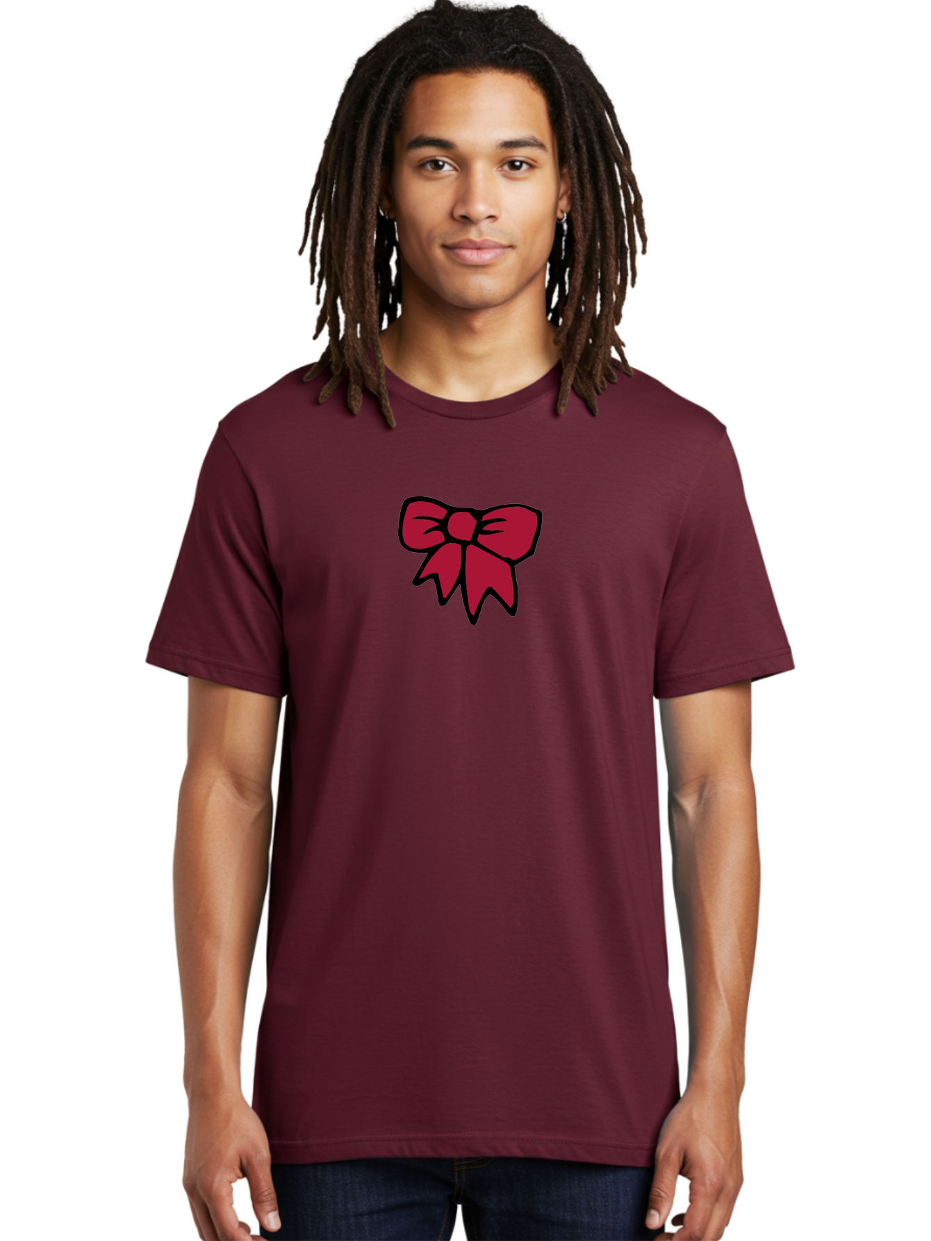 Red-Bow-2 Men'S Graphic Tee, 100% Cotton, Comfortable Casual Summer Wear, Machine Washable, Red Bow, Gift Wrapping, Ribbon Decoration, Festive Decor, Elegant Design, Stylish Accessory, Wrapping Ideas Aab067 14