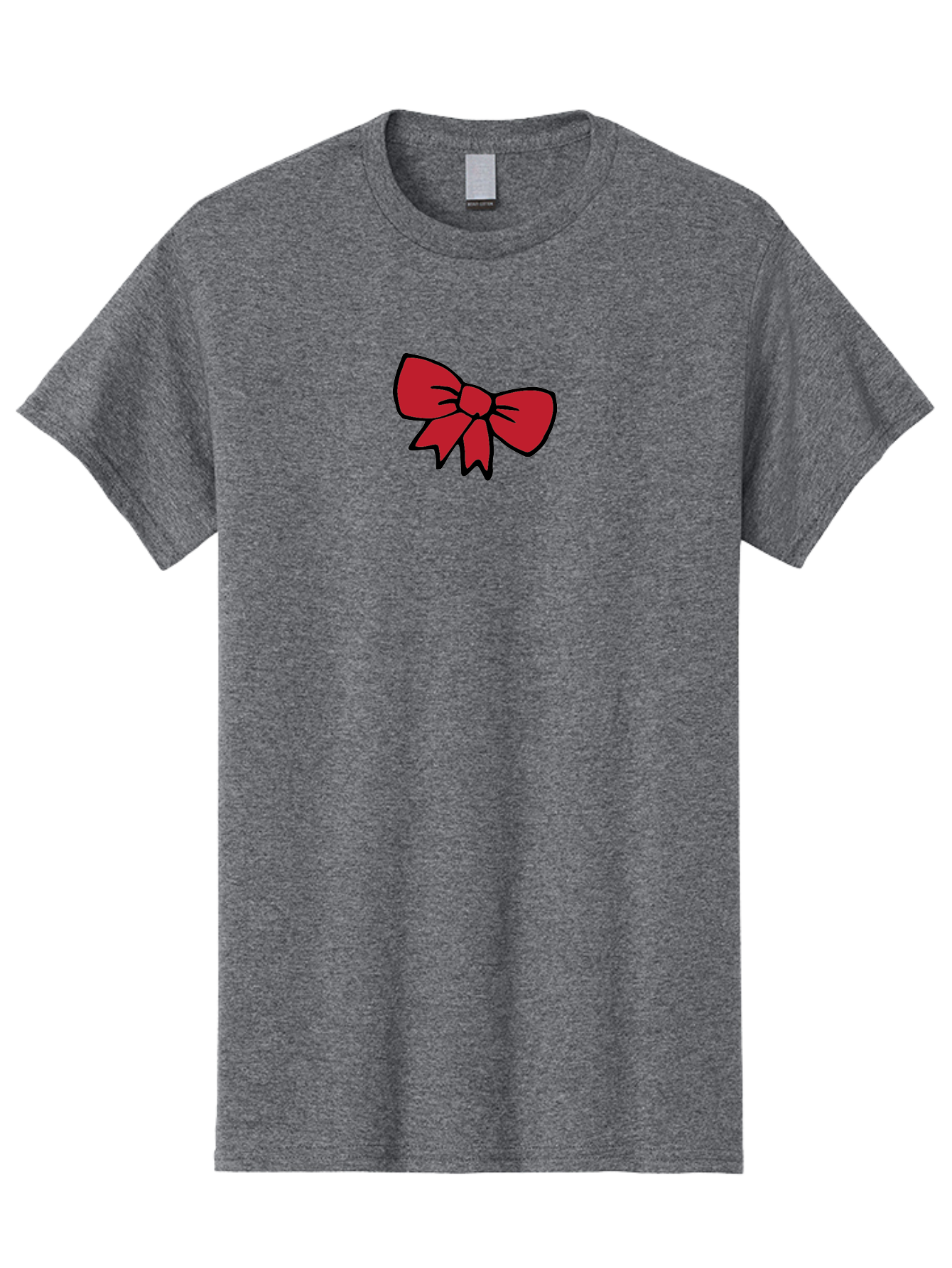 Red-Bow-3 Men'S Graphic Tee, 100% Cotton, Comfortable Casual Summer Wear, Machine Washable, Red Bow, Gift Wrapping, Festive Decor, Holiday Theme, Decorative Element, Cartoon Illustration, Simple Design Aab068 9
