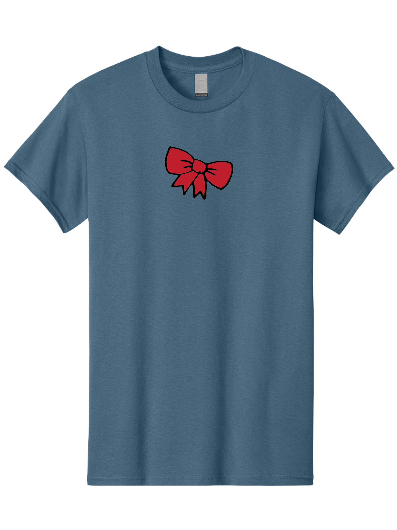 Red-Bow-3 Men'S Graphic Tee, 100% Cotton, Comfortable Casual Summer Wear, Machine Washable, Red Bow, Gift Wrapping, Festive Decor, Holiday Theme, Decorative Element, Cartoon Illustration, Simple Design Aab068 11