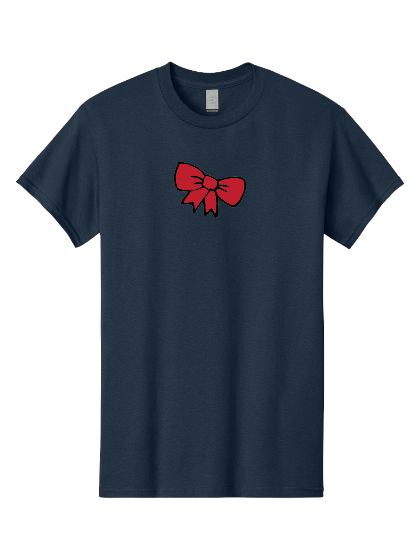 Red-Bow-3 Men'S Graphic Tee, 100% Cotton, Comfortable Casual Summer Wear, Machine Washable, Red Bow, Gift Wrapping, Festive Decor, Holiday Theme, Decorative Element, Cartoon Illustration, Simple Design Aab068 19