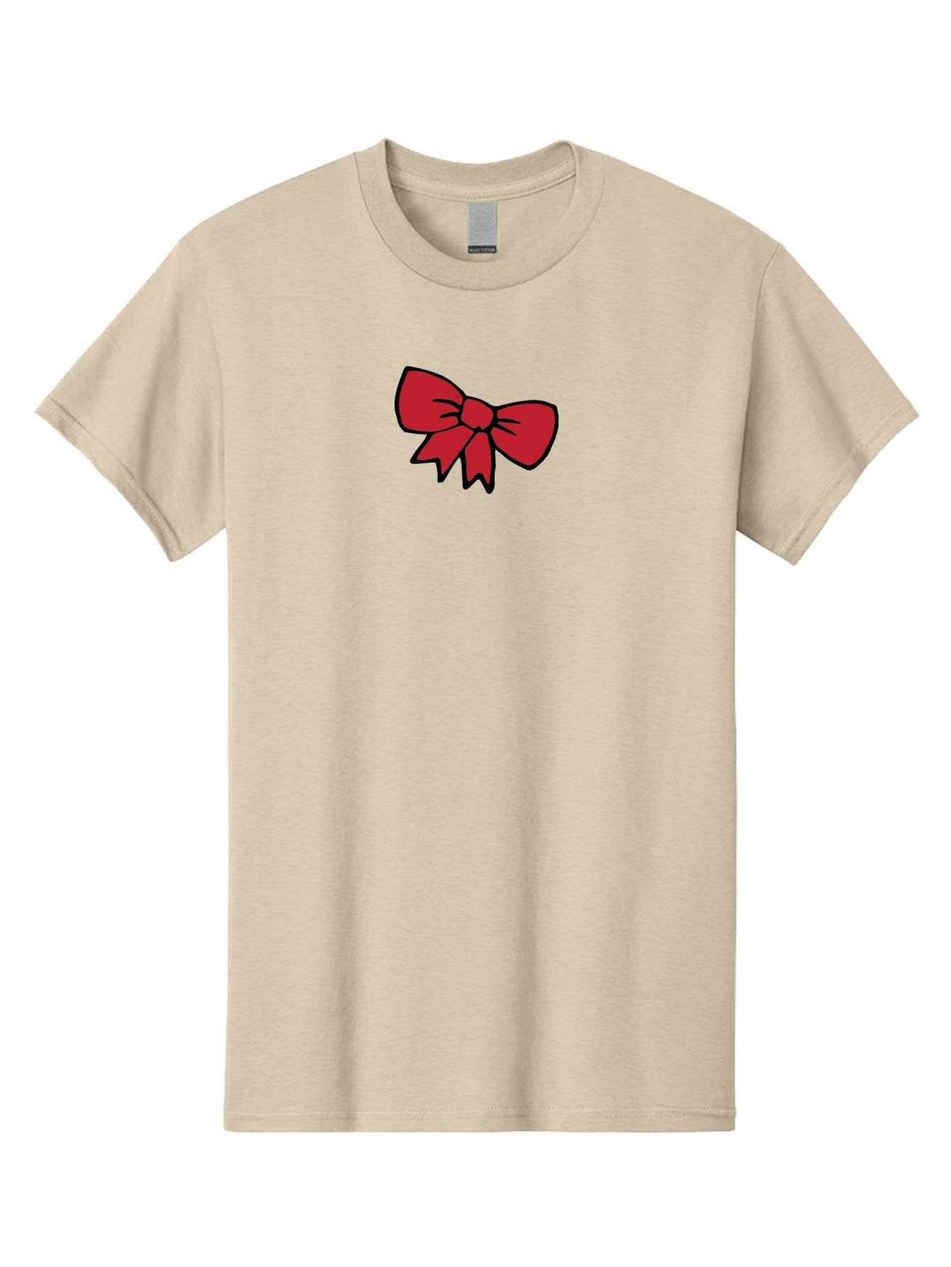 Red-Bow-3 Men'S Graphic Tee, 100% Cotton, Comfortable Casual Summer Wear, Machine Washable, Red Bow, Gift Wrapping, Festive Decor, Holiday Theme, Decorative Element, Cartoon Illustration, Simple Design Aab068 10