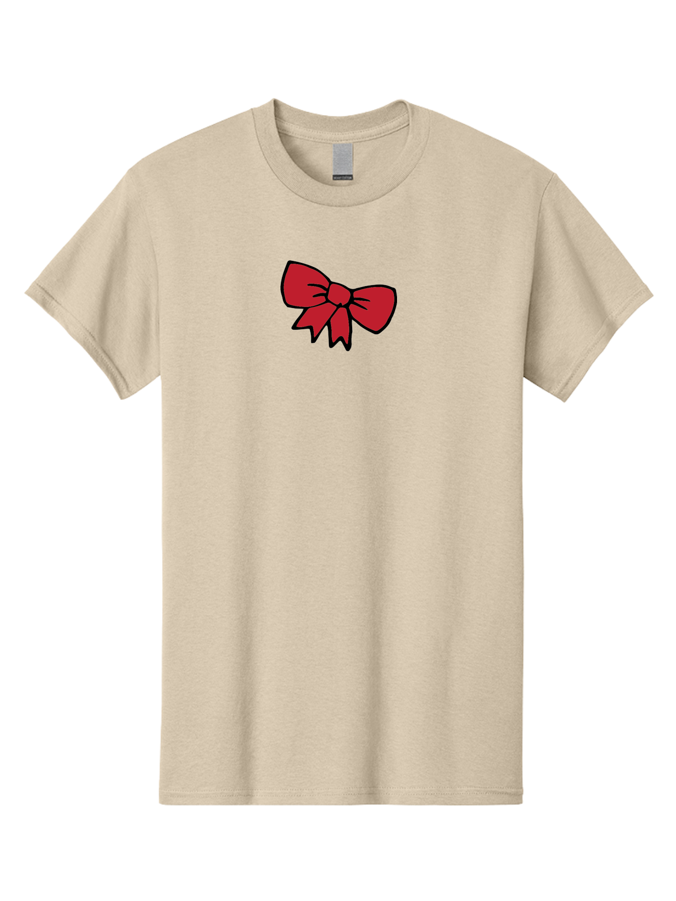 Red-Bow-3 Men'S Graphic Tee, 100% Cotton, Comfortable Casual Summer Wear, Machine Washable, Red Bow, Gift Wrapping, Festive Decor, Holiday Theme, Decorative Element, Cartoon Illustration, Simple Design Aab068 27