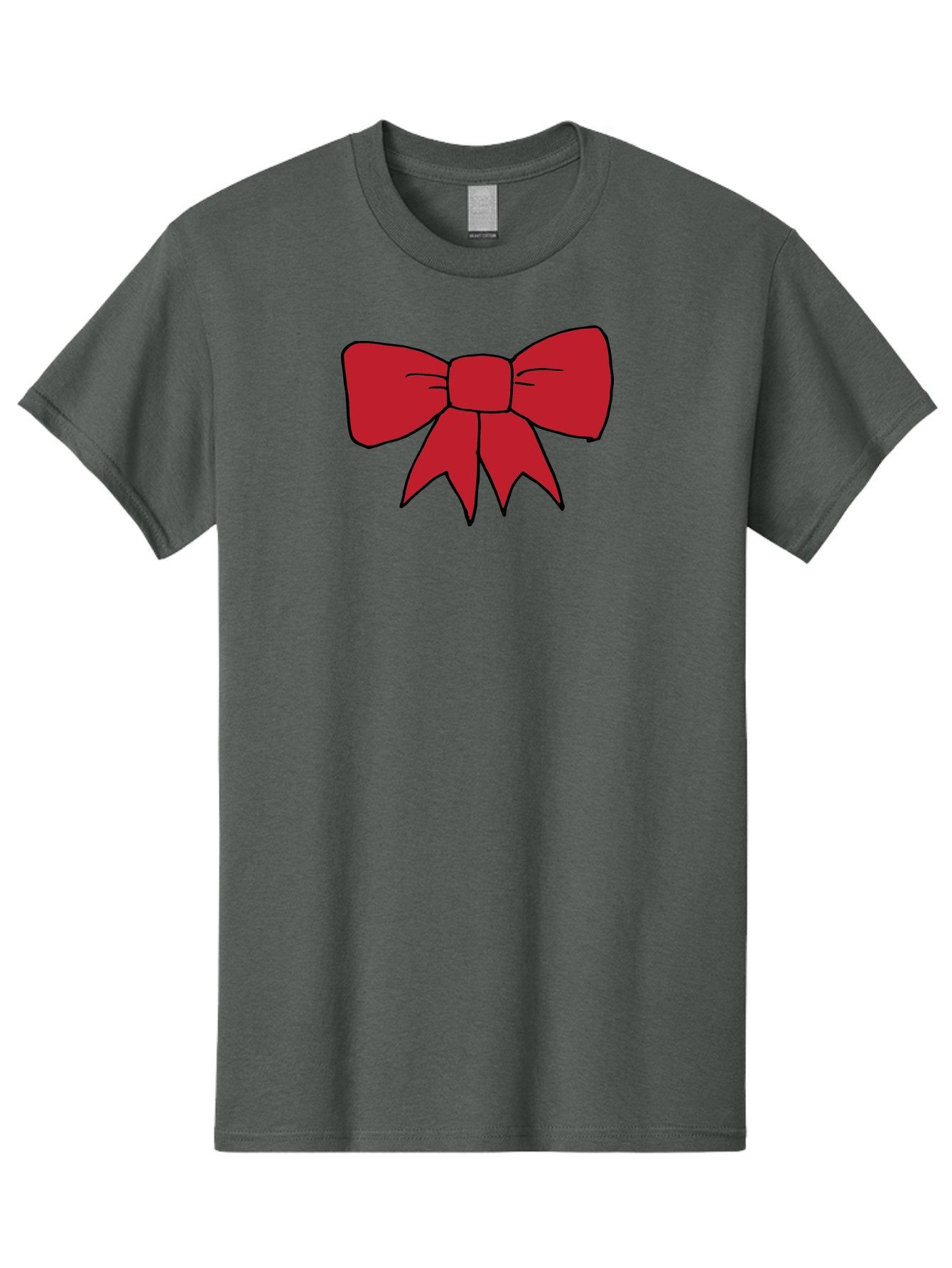 Red-Bow-4 Men'S Graphic Tee, 100% Cotton, Comfortable Casual Summer Wear, Machine Washable, Red Bow, Gift Decoration, Festive Symbol, Ribbon Accessory, Holiday Decor, Christmas Gift, Elegant Design Aab069