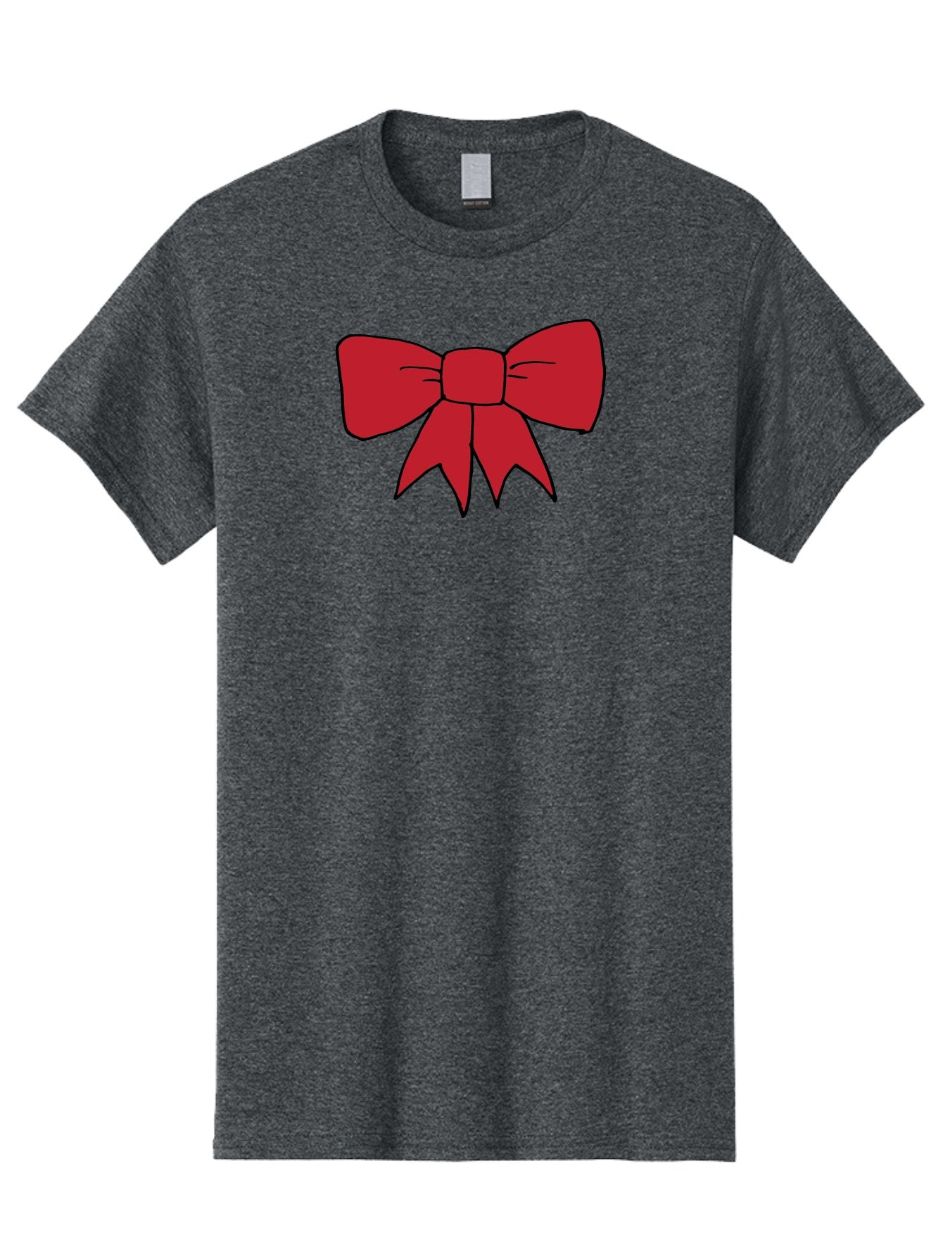 Red-Bow-4 Men'S Graphic Tee, 100% Cotton, Comfortable Casual Summer Wear, Machine Washable, Red Bow, Gift Decoration, Festive Symbol, Ribbon Accessory, Holiday Decor, Christmas Gift, Elegant Design Aab069 3