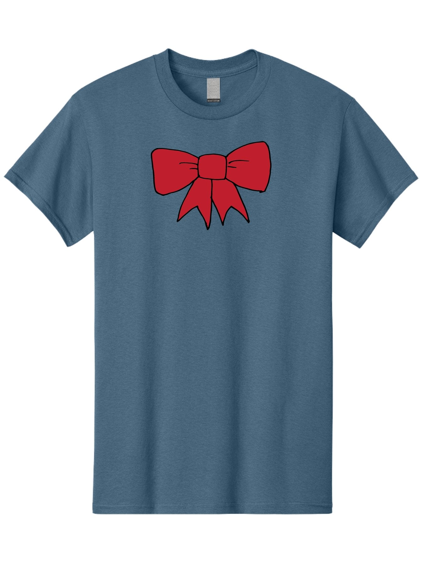 Red-Bow-4 Men'S Graphic Tee, 100% Cotton, Comfortable Casual Summer Wear, Machine Washable, Red Bow, Gift Decoration, Festive Symbol, Ribbon Accessory, Holiday Decor, Christmas Gift, Elegant Design Aab069 8