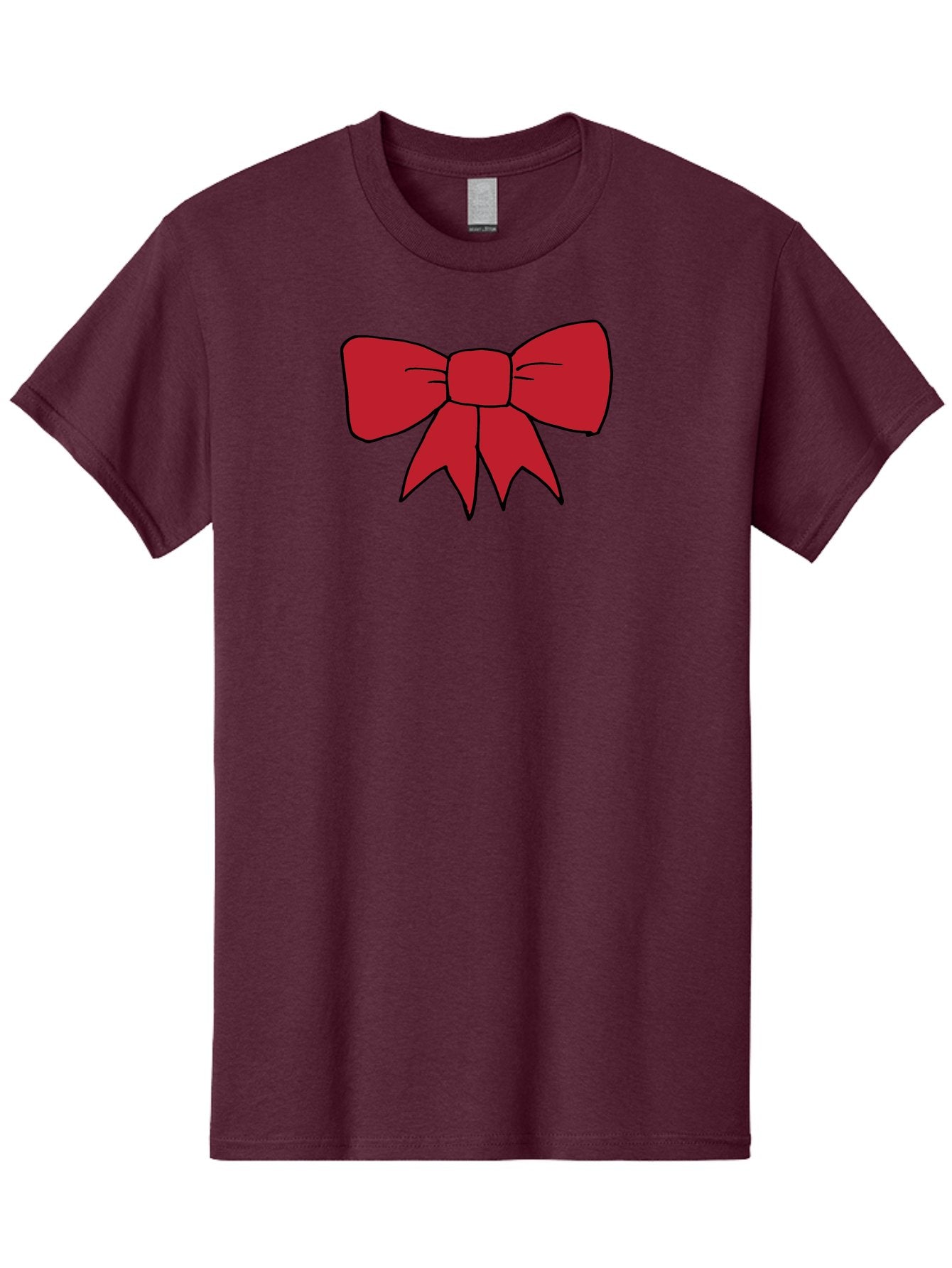 Red-Bow-4 Men'S Graphic Tee, 100% Cotton, Comfortable Casual Summer Wear, Machine Washable, Red Bow, Gift Decoration, Festive Symbol, Ribbon Accessory, Holiday Decor, Christmas Gift, Elegant Design Aab069 9