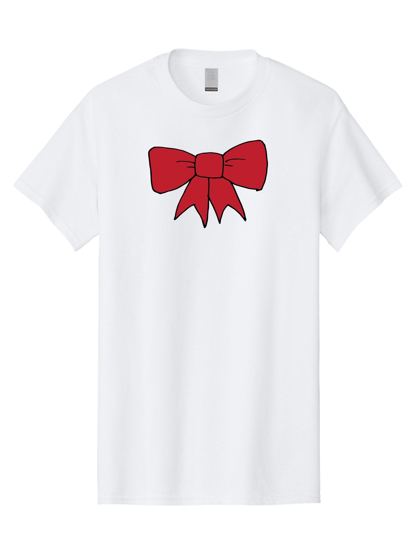 Red-Bow-4 Men'S Graphic Tee, 100% Cotton, Comfortable Casual Summer Wear, Machine Washable, Red Bow, Gift Decoration, Festive Symbol, Ribbon Accessory, Holiday Decor, Christmas Gift, Elegant Design Aab069 5