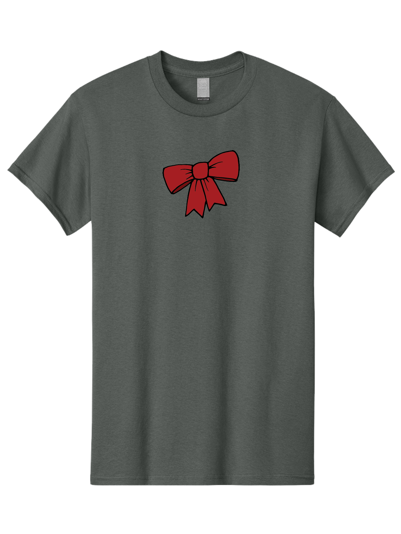 Red-Bow Men'S Graphic Tee, 100% Cotton, Comfortable Casual Summer Wear, Machine Washable, Red Bow, Gift Wrapping, Present Decoration, Festive Ribbon, Holiday Decor, Celebratory Bow, Party Favors Aab070 3